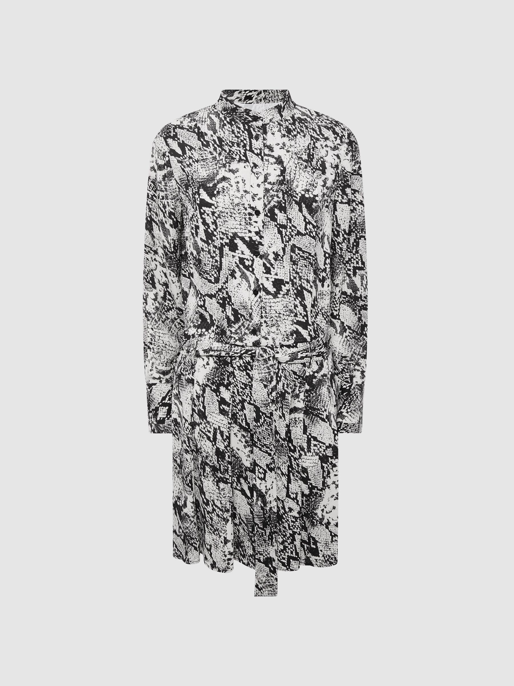 Animal Print Mini Dress in Black/White - Image 2 of 7