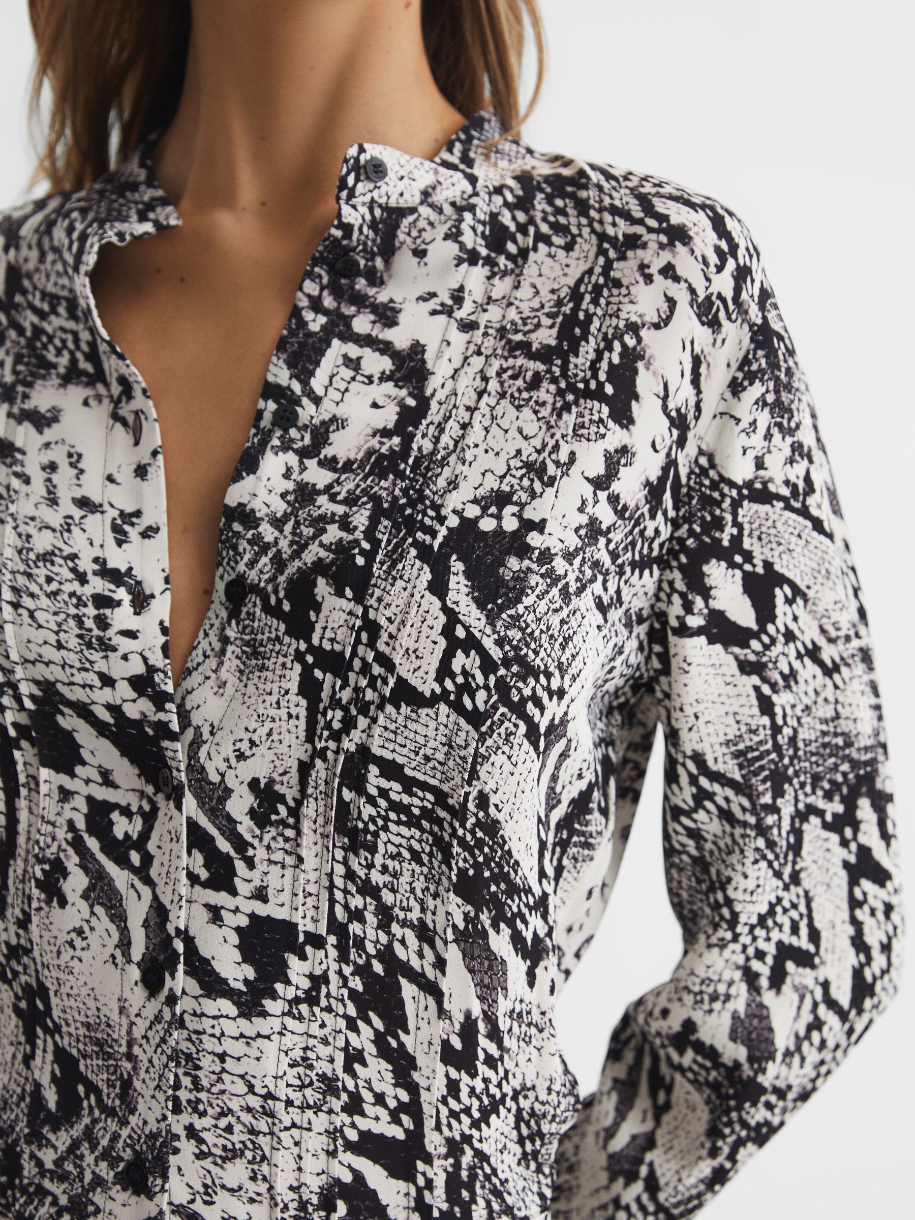 Animal Print Mini Dress in Black/White - Image 4 of 7