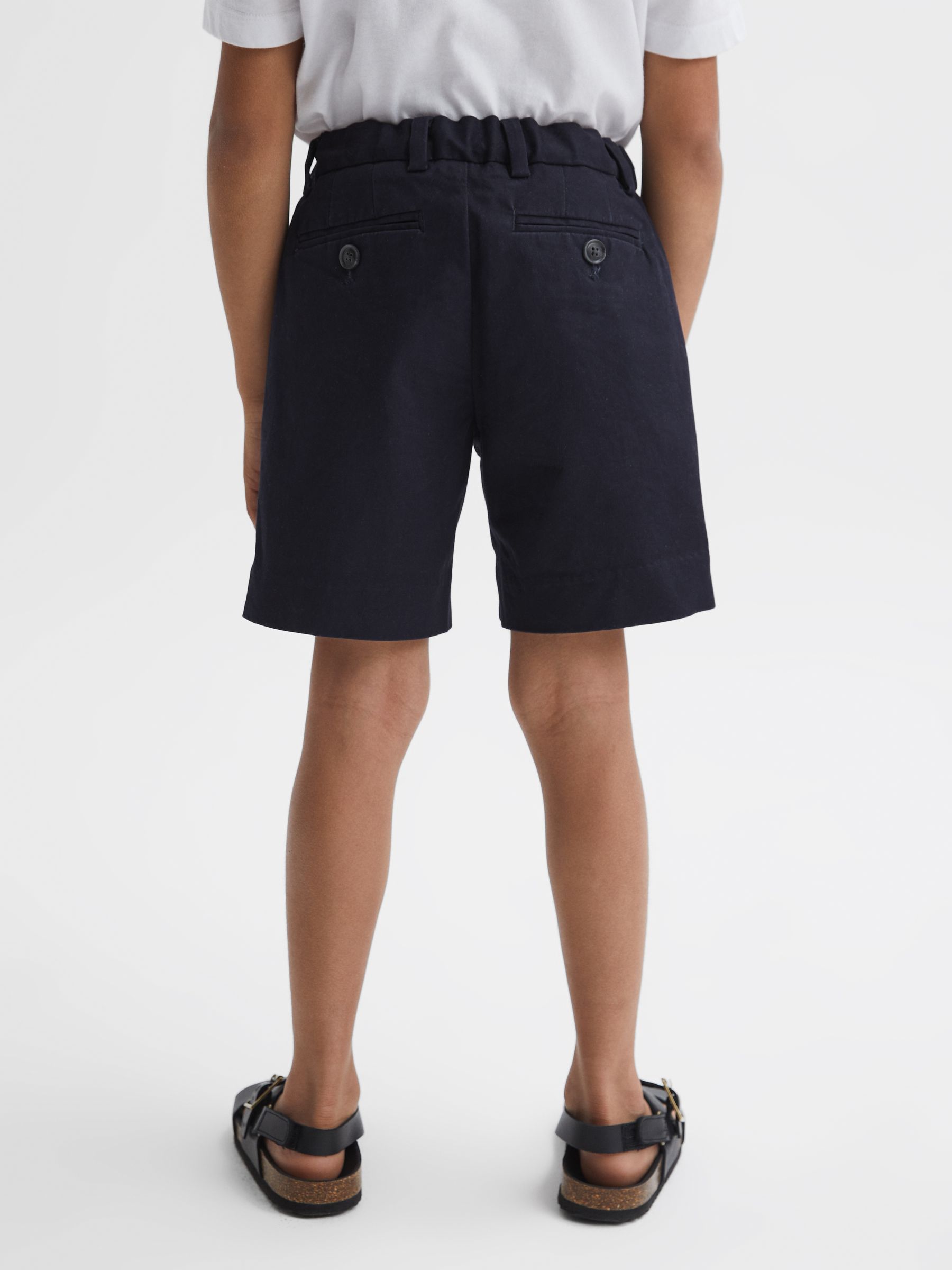 9-13 yrs Casual Chino Shorts in Navy - Image 4 of 5