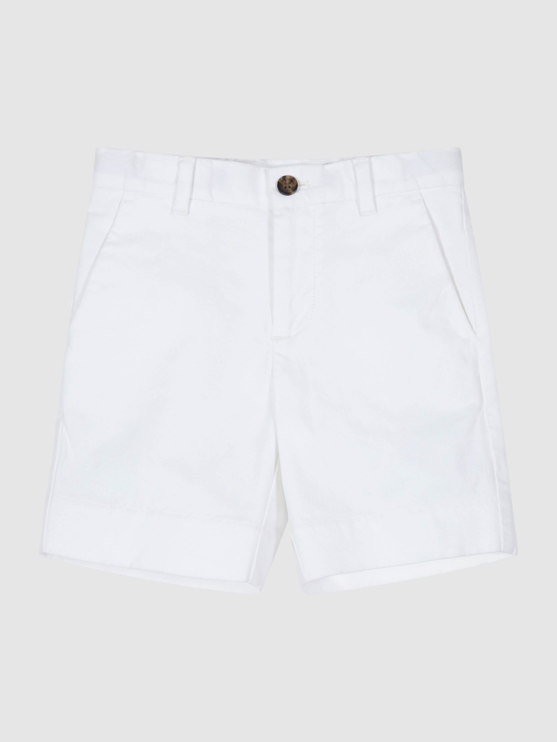 9-13 yrs Casual Chino Shorts in White - Image 2 of 6