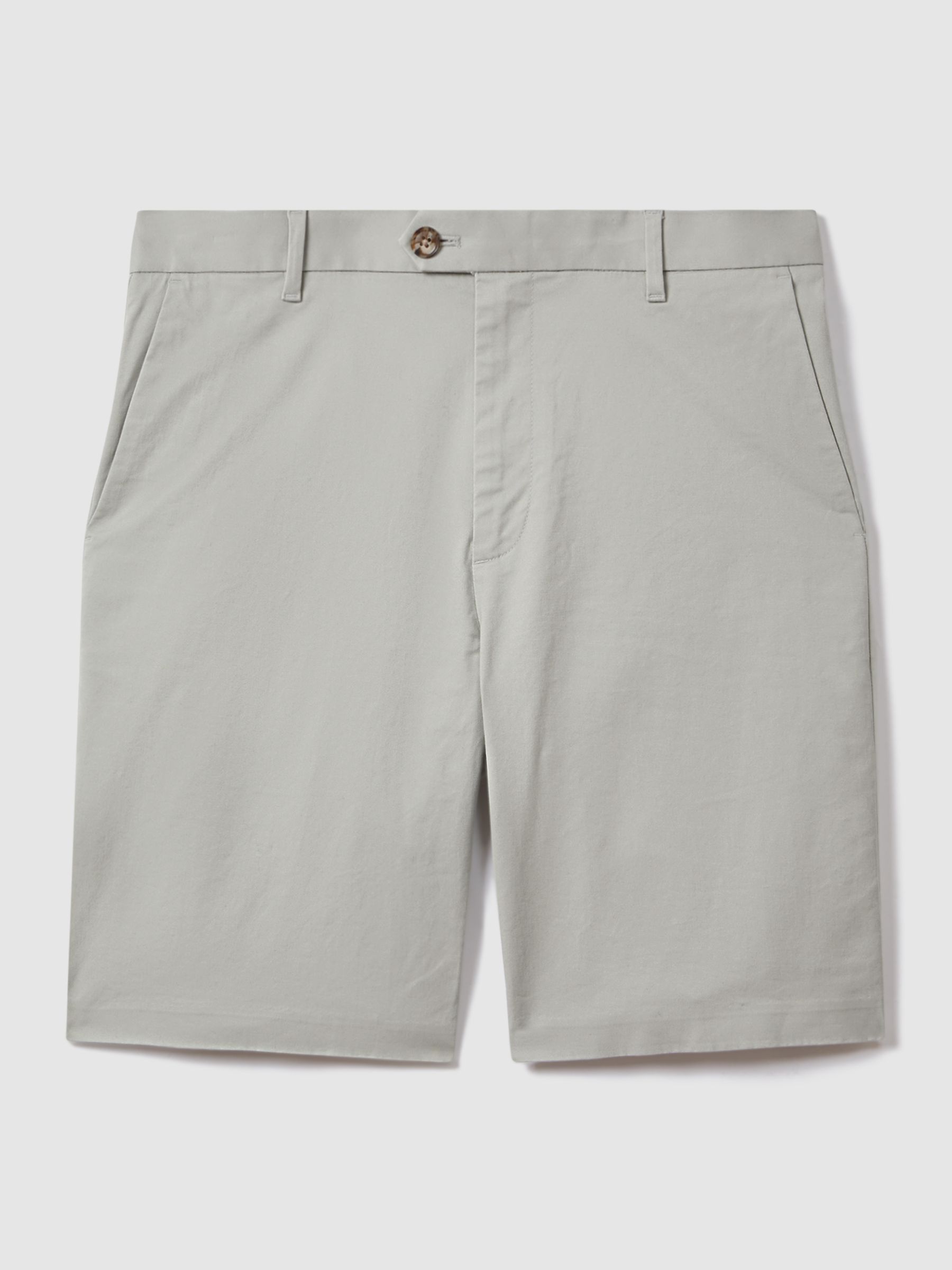 Modern Fit Cotton Blend Chino Shorts in Soft Sage - Image 2 of 6