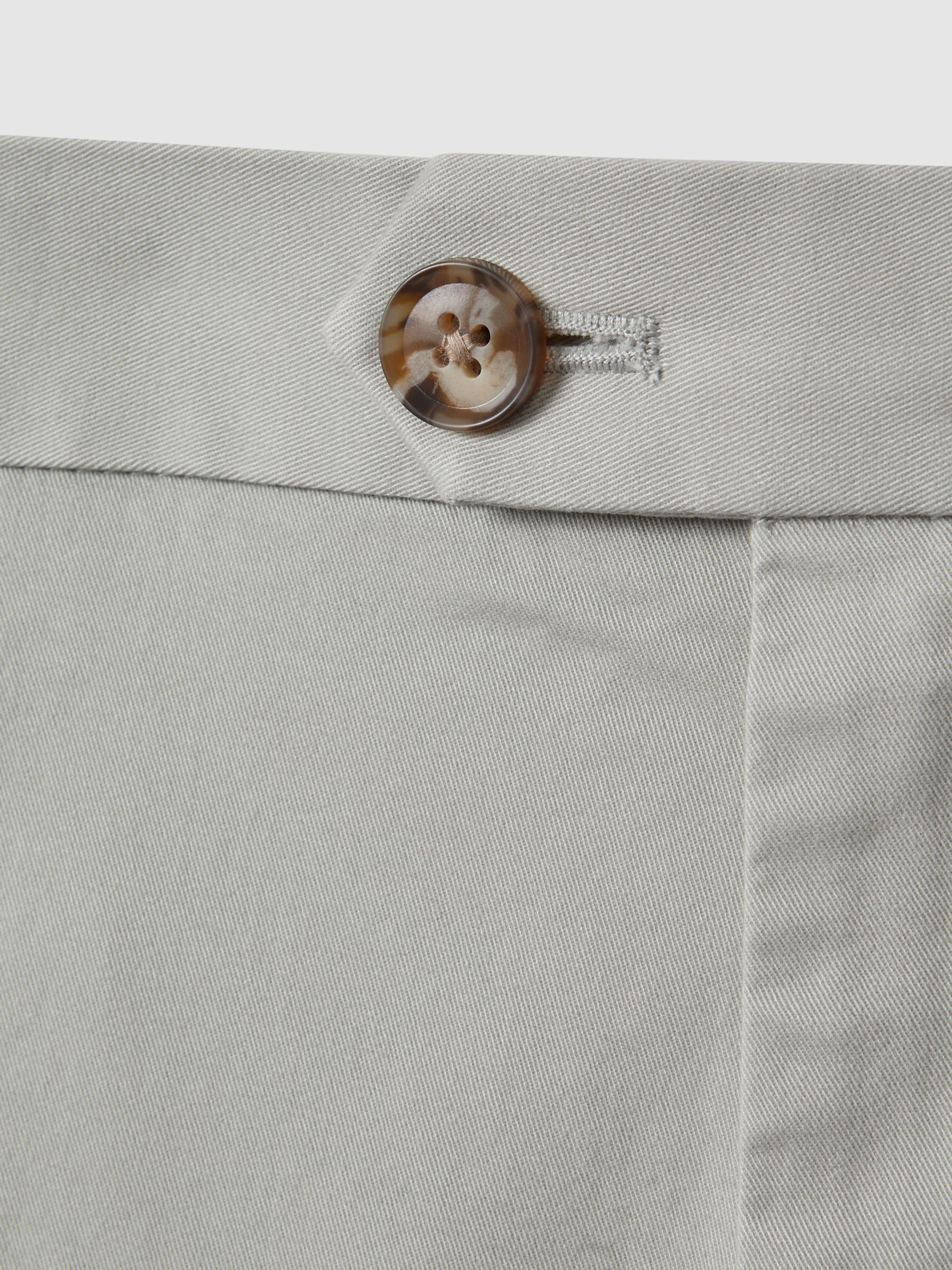 Modern Fit Cotton Blend Chino Shorts in Soft Sage - Image 6 of 6