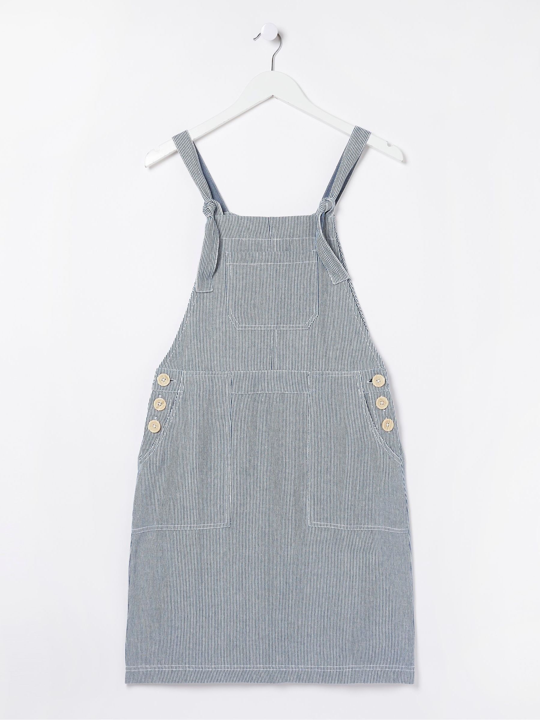 Blue National Forest Juniper Stripe Pinafore Dress | FatFace