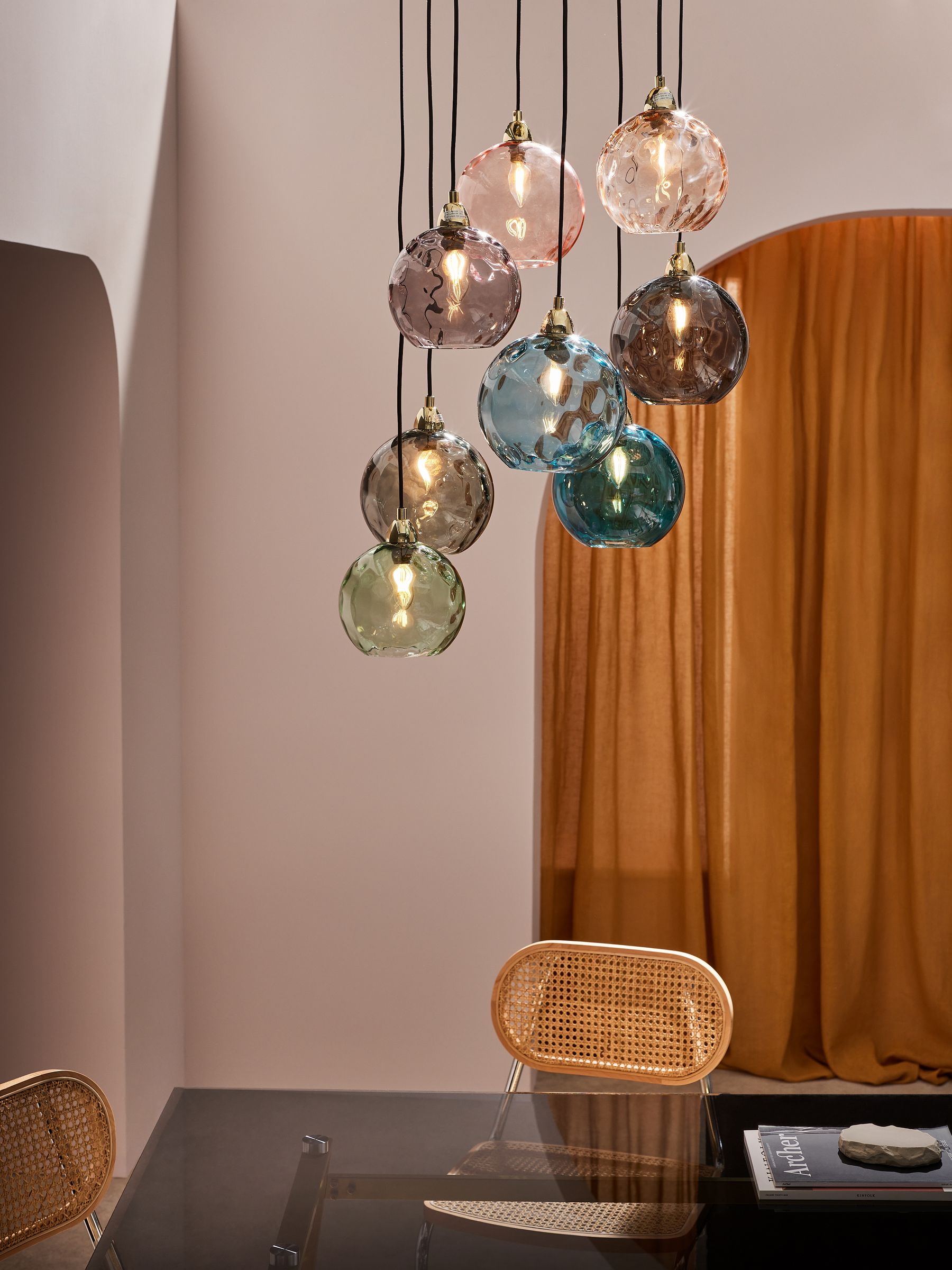 Cluster glass pendant light cheap