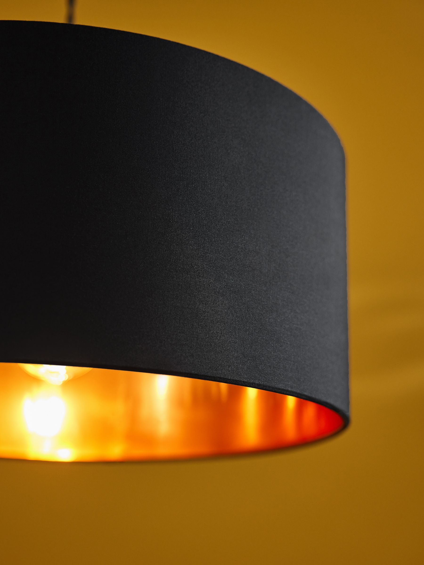 Oro Pendant Drum Lamp Shade in Black/Copper - Image 2 of 4