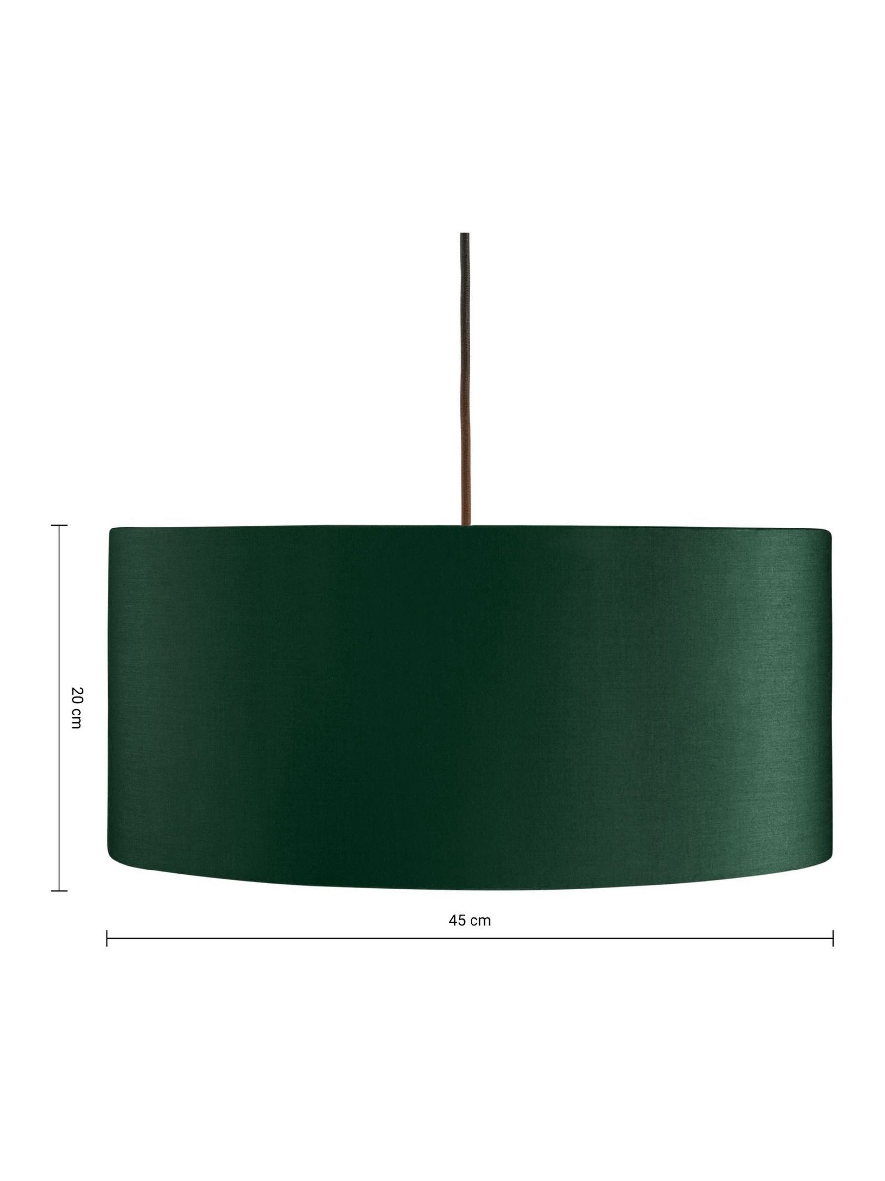 Oro Pendant Drum Lamp Shade in Green and Brushed Brass - Image 3 of 4