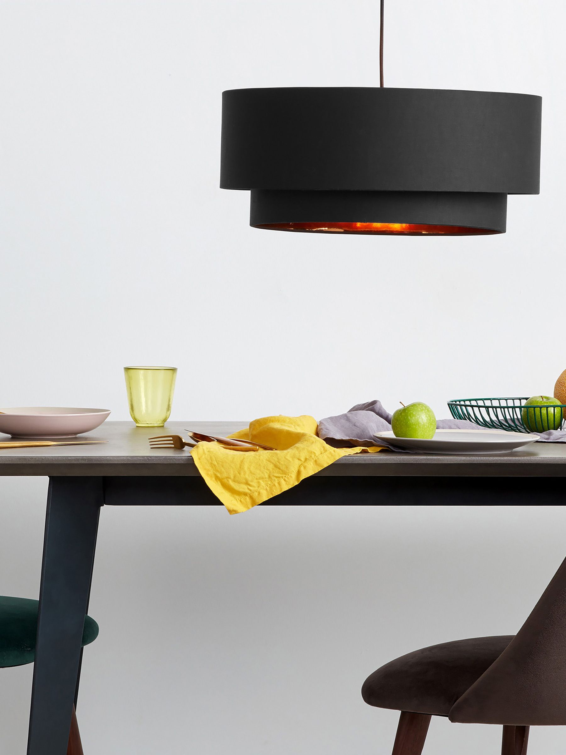 Oro Layered Pendant Shade in Black/Copper - Image 2 of 3