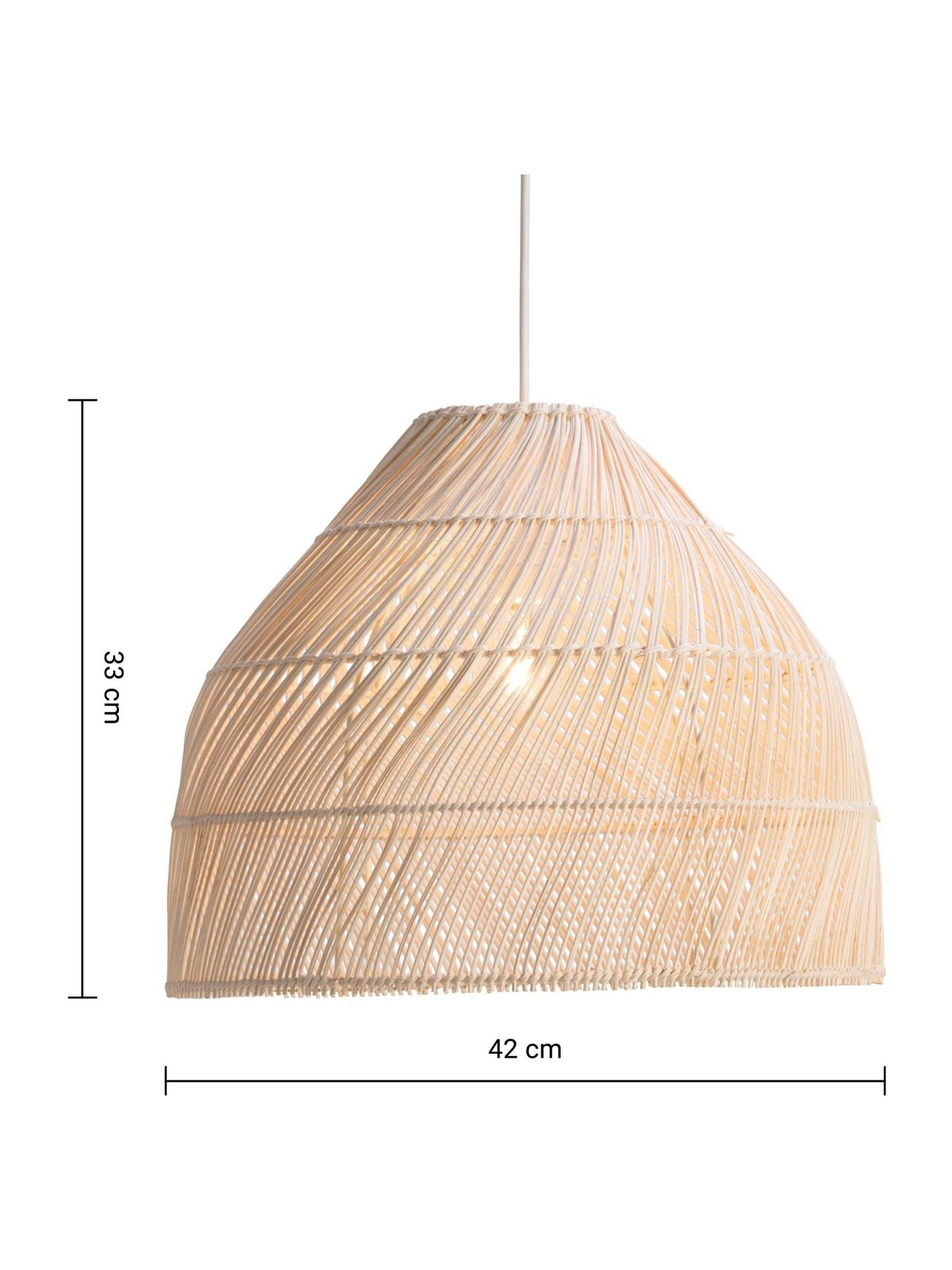 Java Small Lamp Shade in Natural Rattan - Image 4 of 4