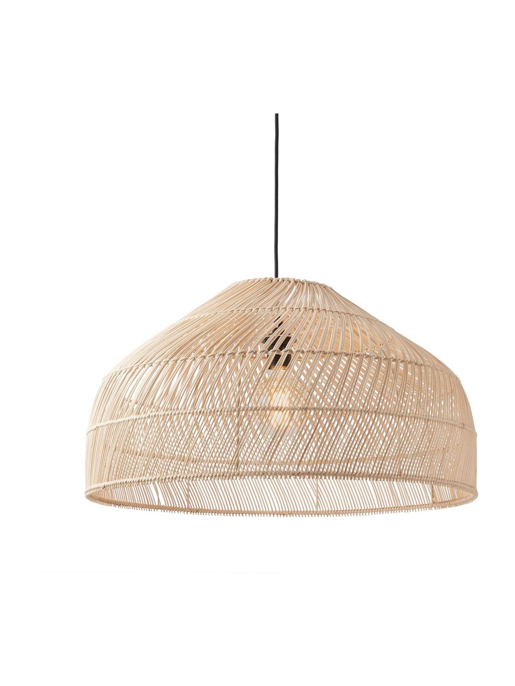 Java Large Lamp Shade in Natural Rattan - Image 2 of 3