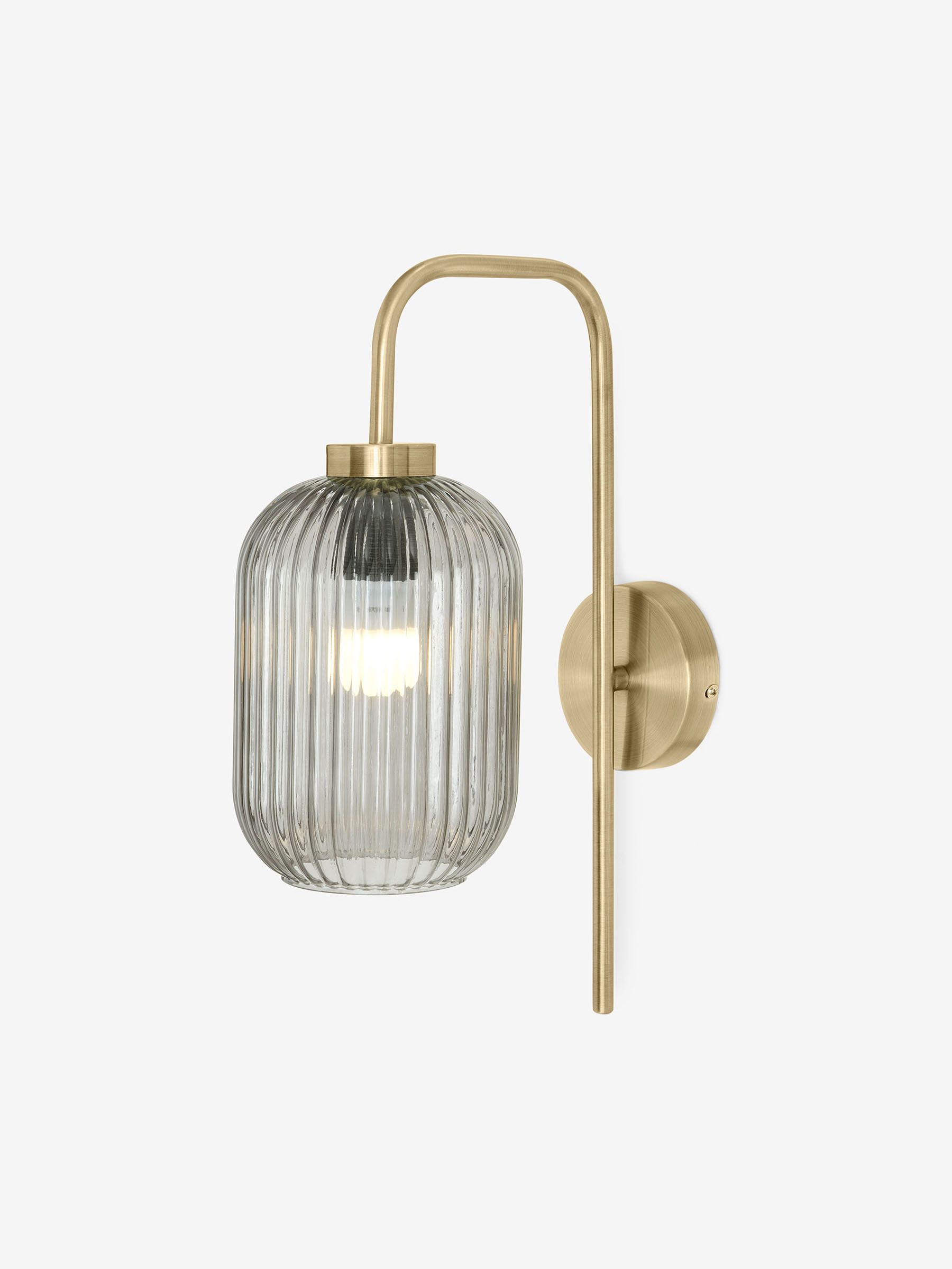 Briz Antique Brass Wall Lamp in Grey - Image 6 of 7