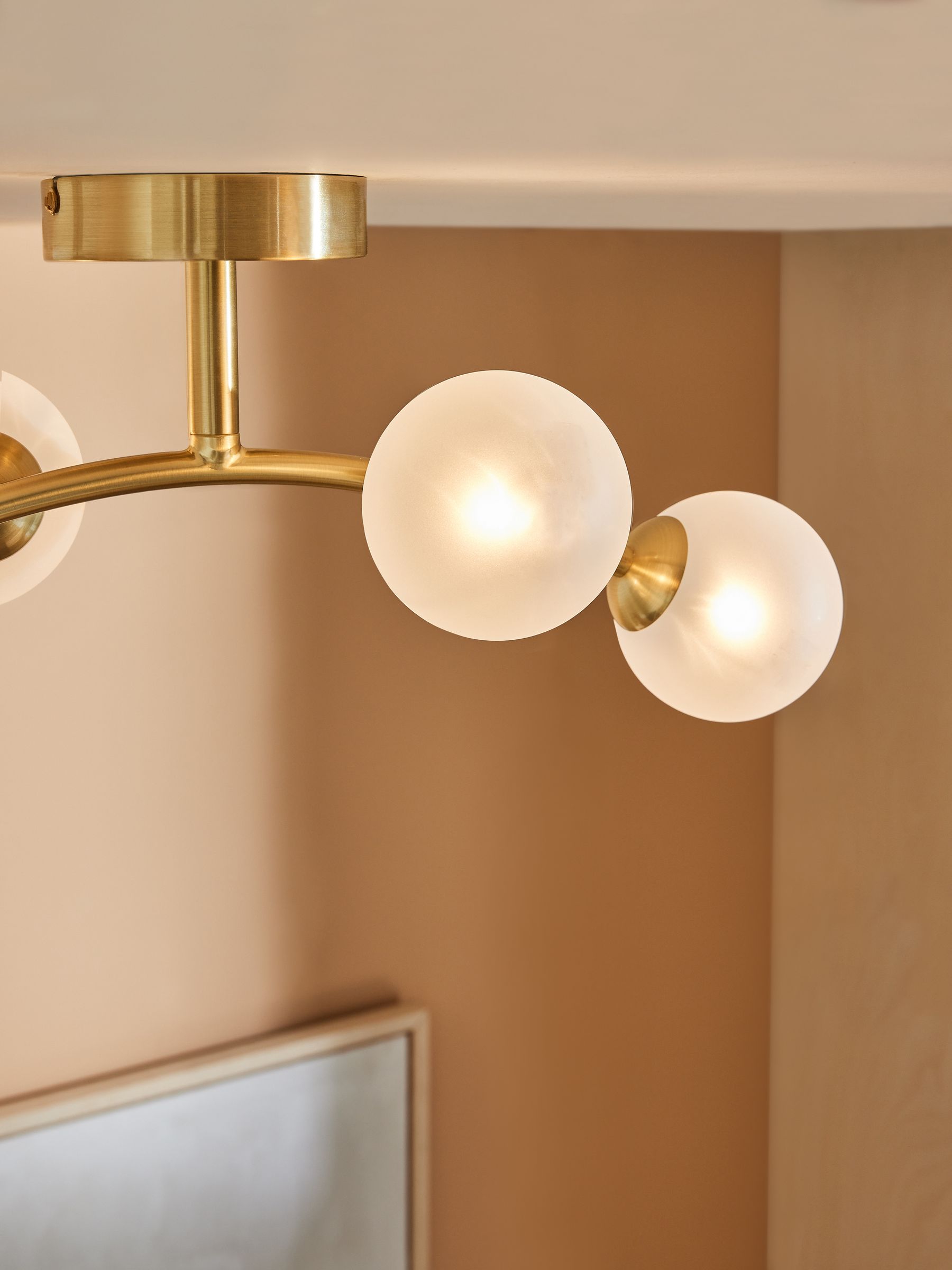 Fabia Flush Ceiling Light in Brass - Image 2 of 4