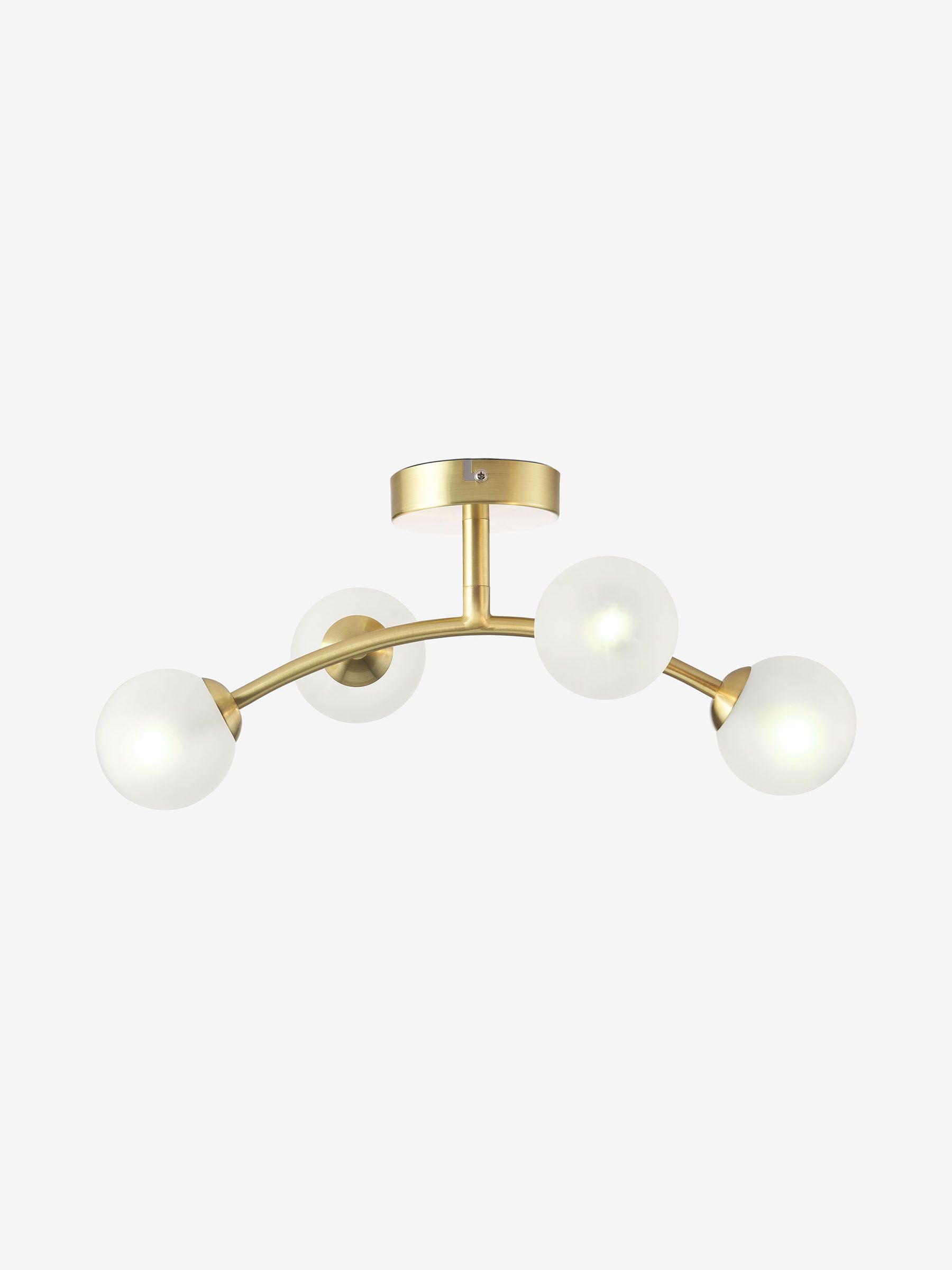 Fabia Flush Ceiling Light in Brass - Image 3 of 4