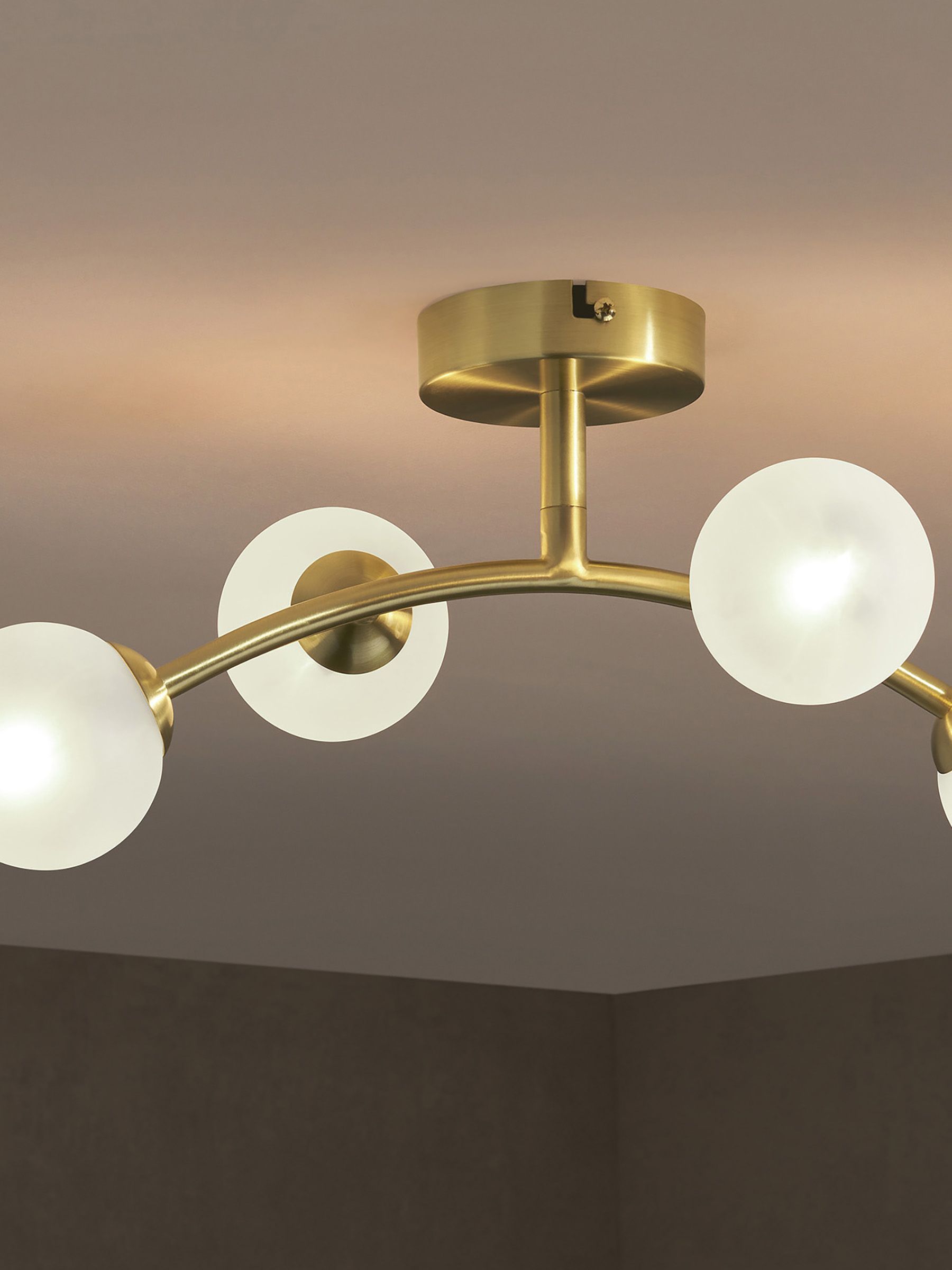 Fabia Flush Ceiling Light in Brass - Image 4 of 4