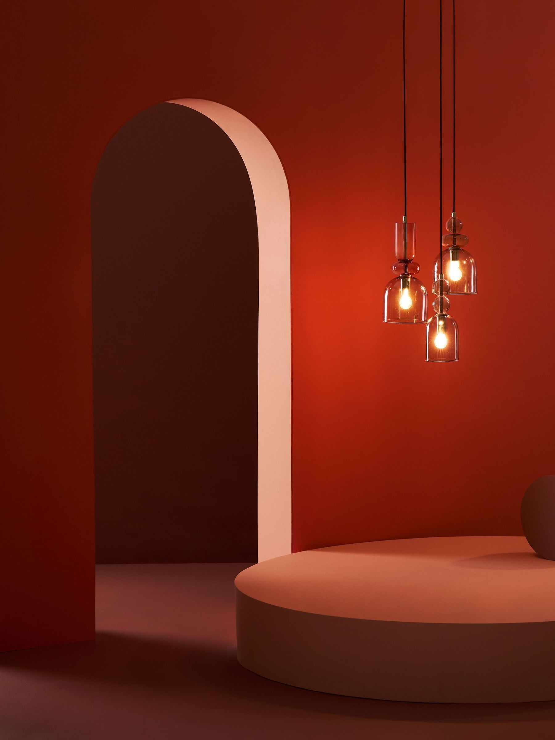 Whitney Cluster Pendant Lamp in Green Multi - Image 3 of 4