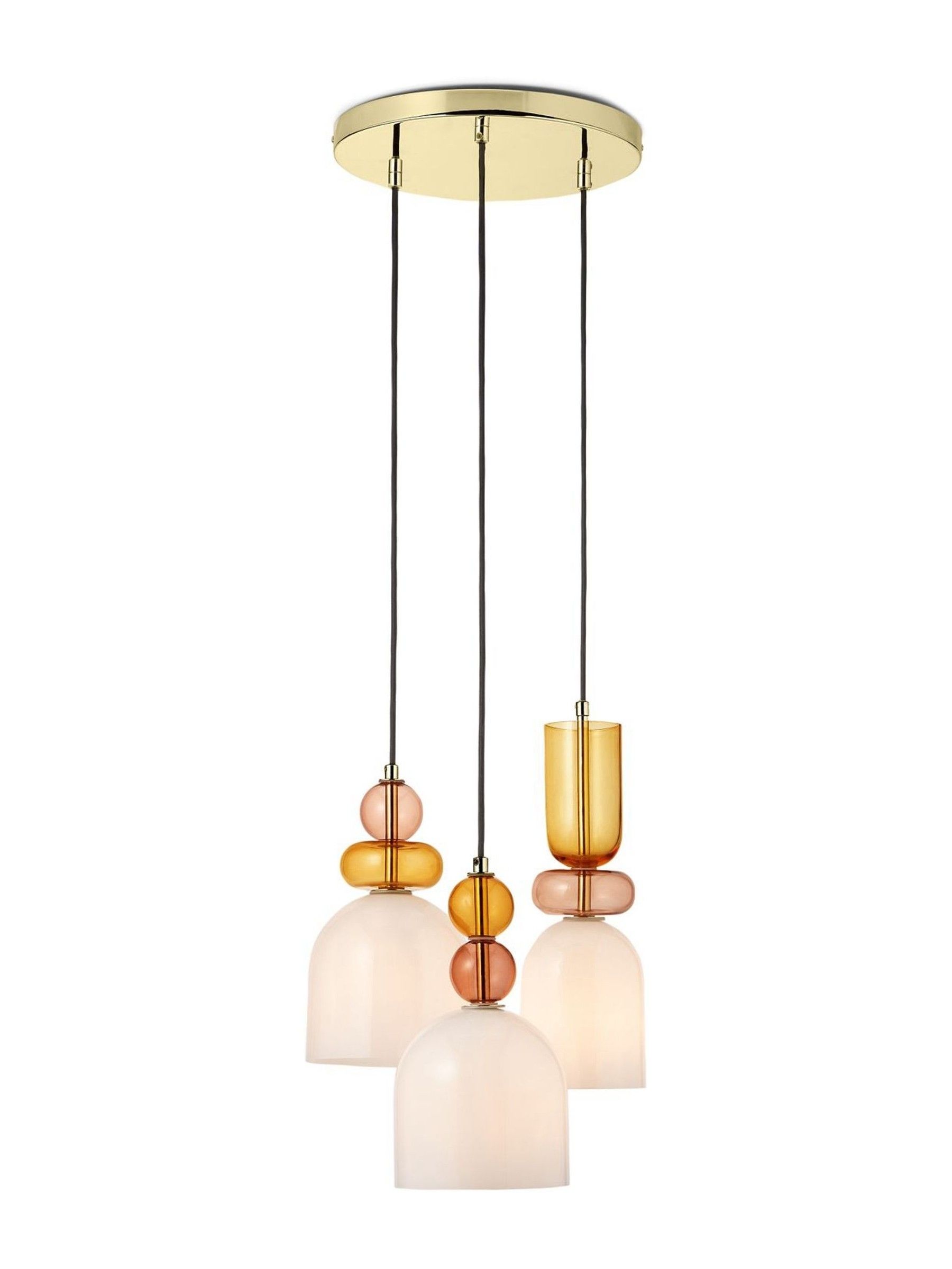 Whitney Cluster Pendant Lamp in Pink Multi - Image 2 of 3