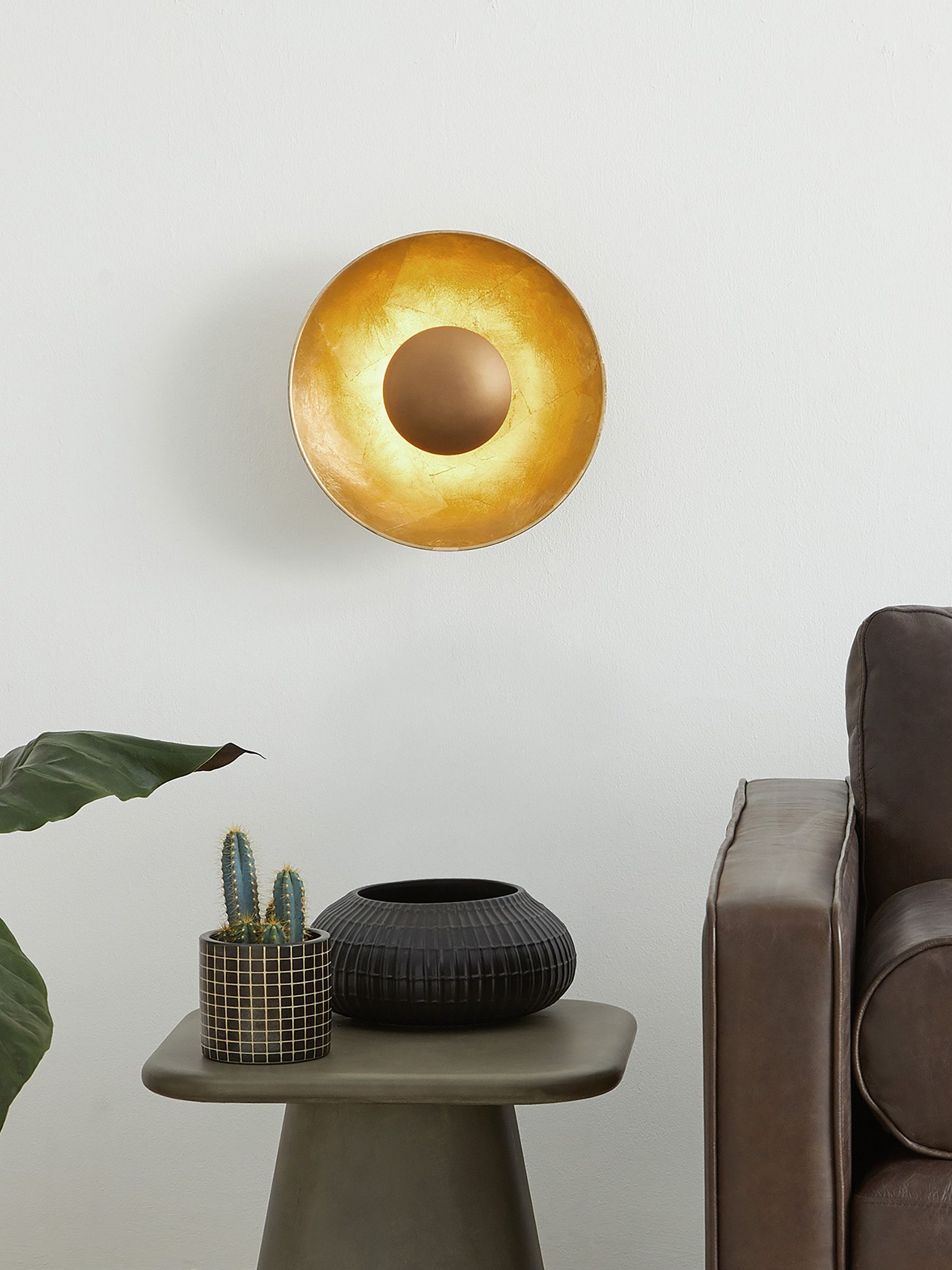 Chicago Wall Lamp in Antique Copper/Gold - Image 1 of 3
