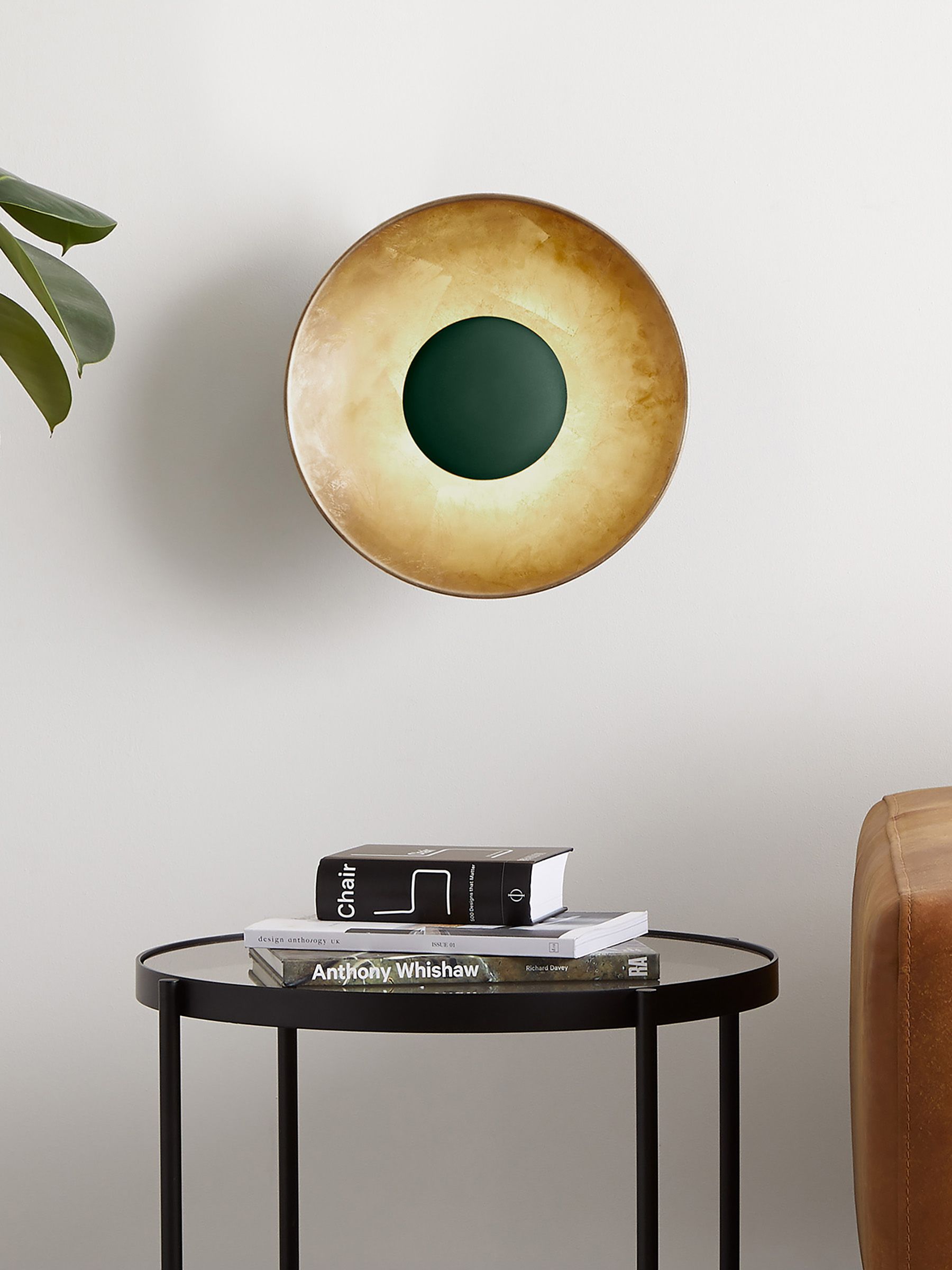 Chicago Wall Lamp in Green/Brass - Image 1 of 3