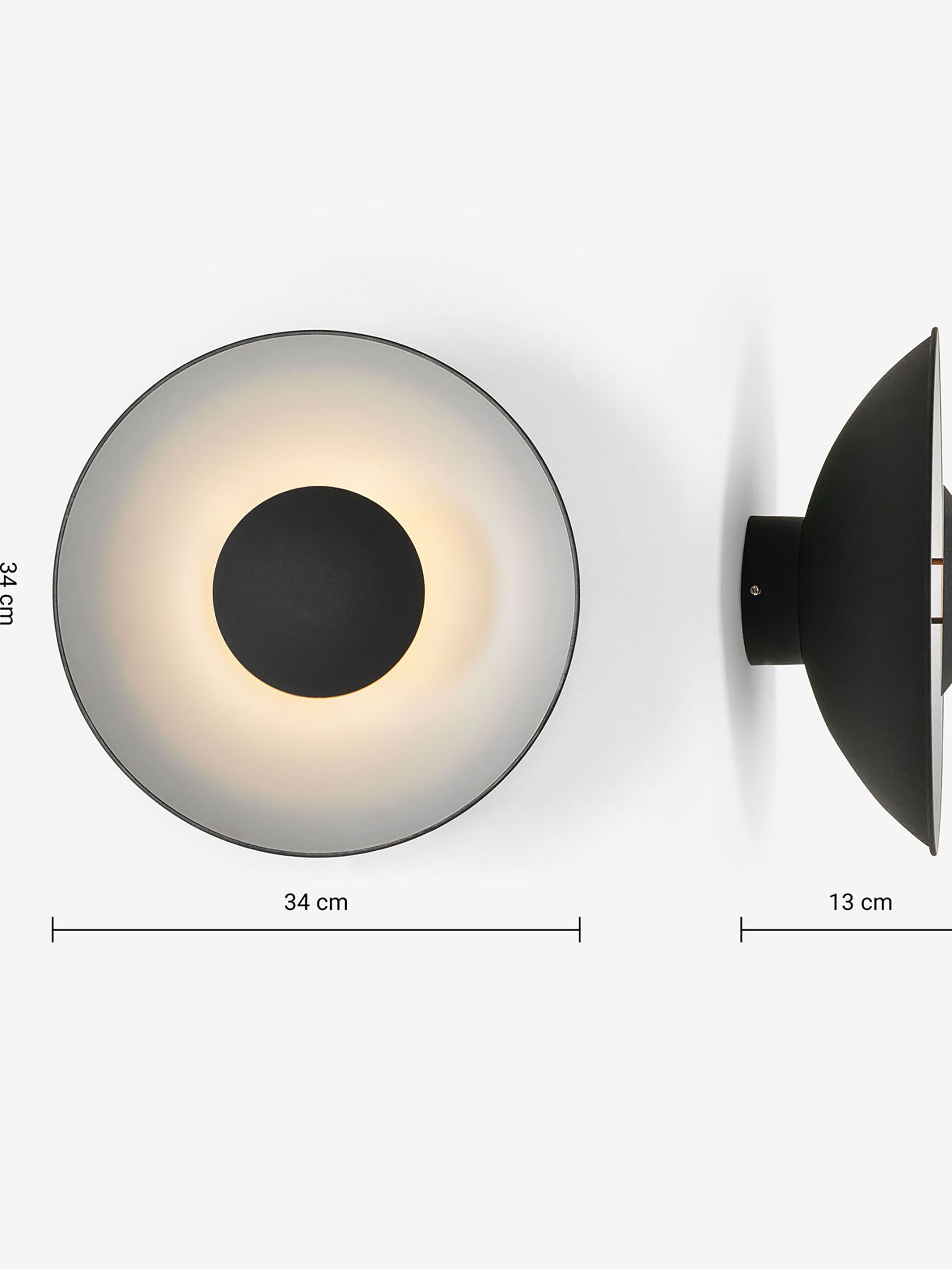 Chicago Wall Lamp in Black/Silver - Image 3 of 3