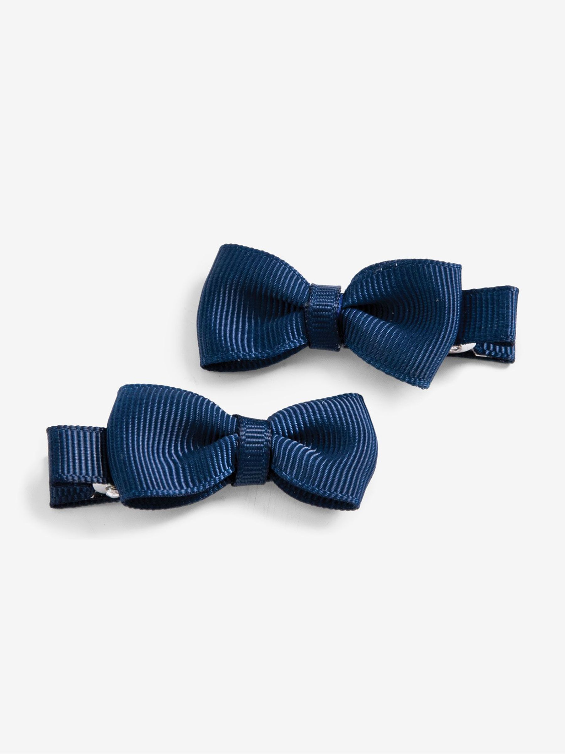 Navy Pair Of Bow Clips - Image 1 of 1