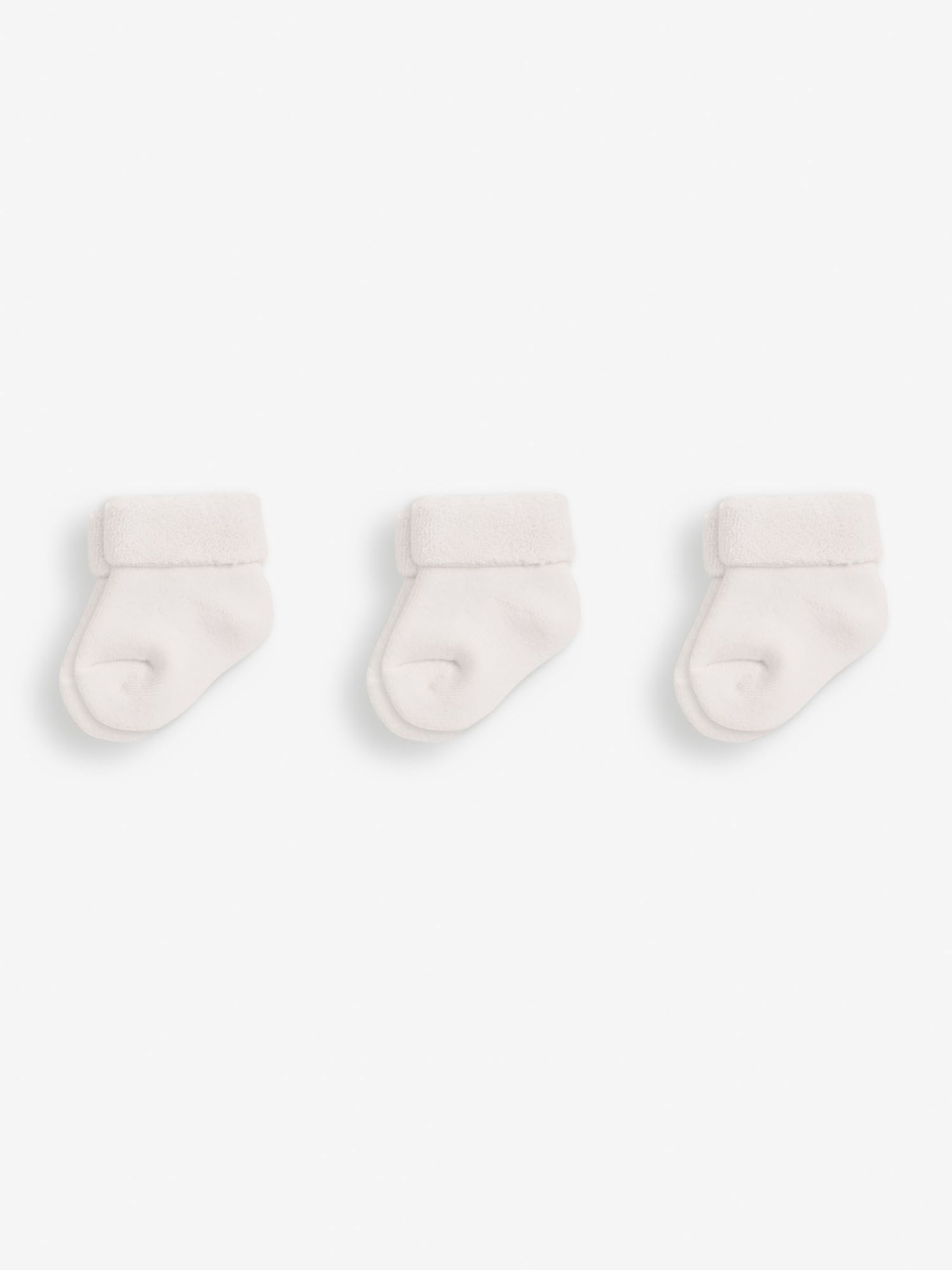 White 3-Pack Baby Socks - Image 1 of 1