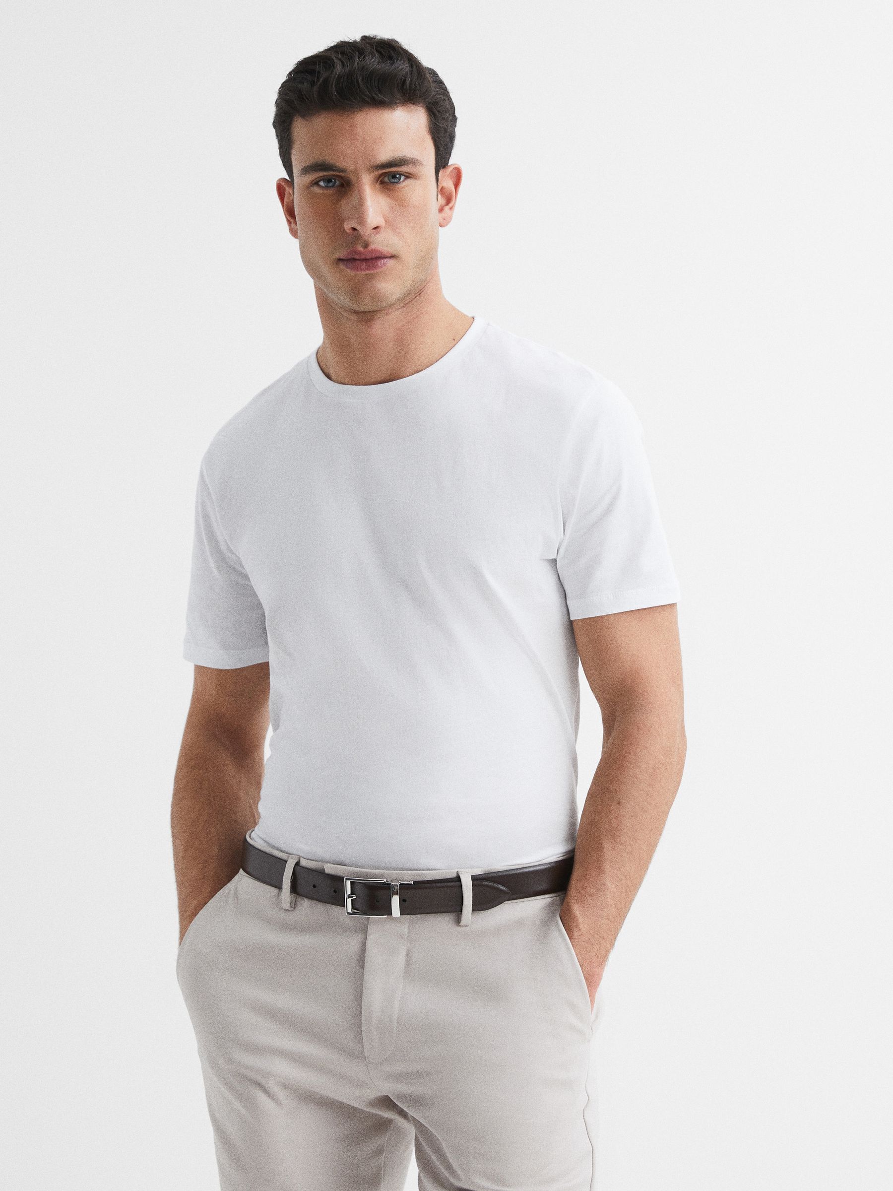 Three Pack of Crew Neck T-Shirts in Multi - Image 2 of 7