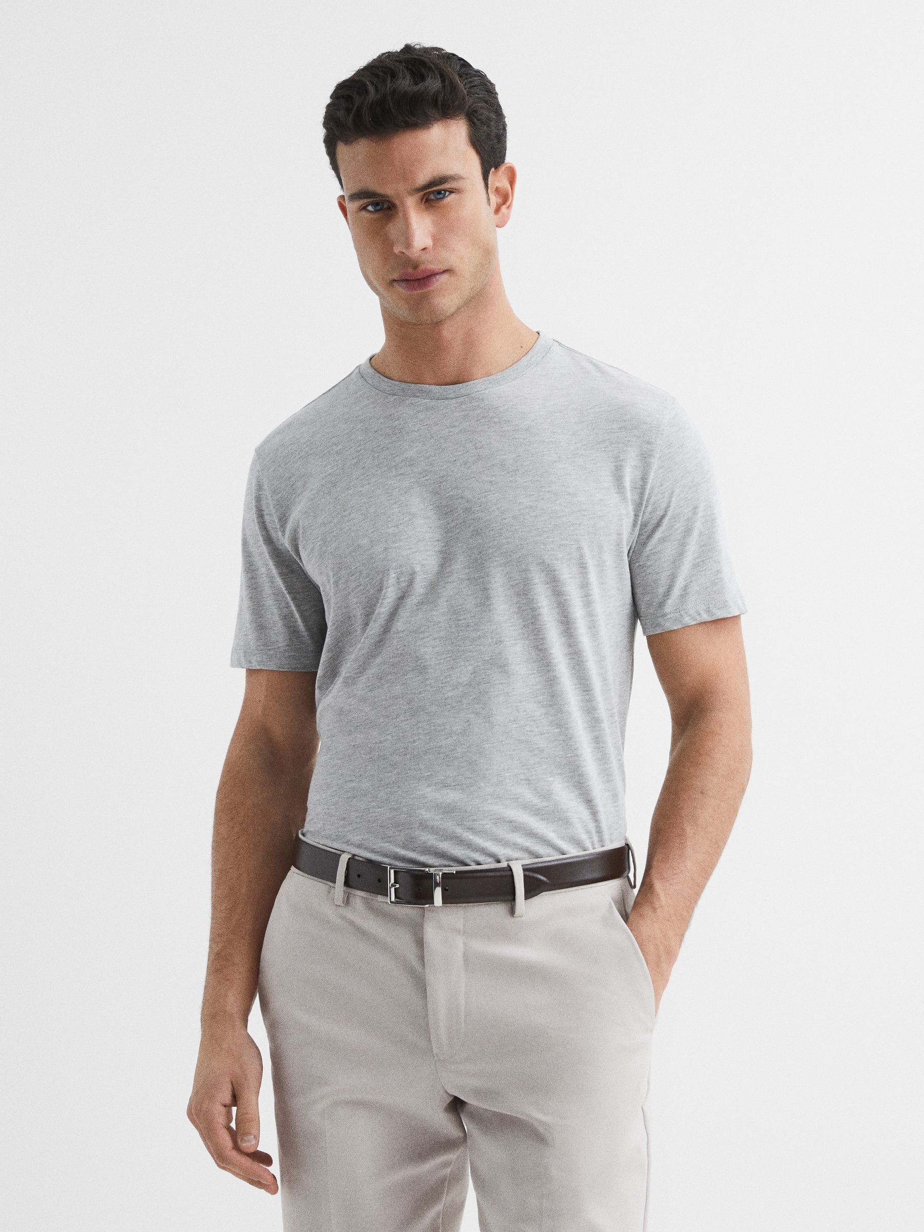 Three Pack of Crew Neck T-Shirts in Multi - Image 4 of 7