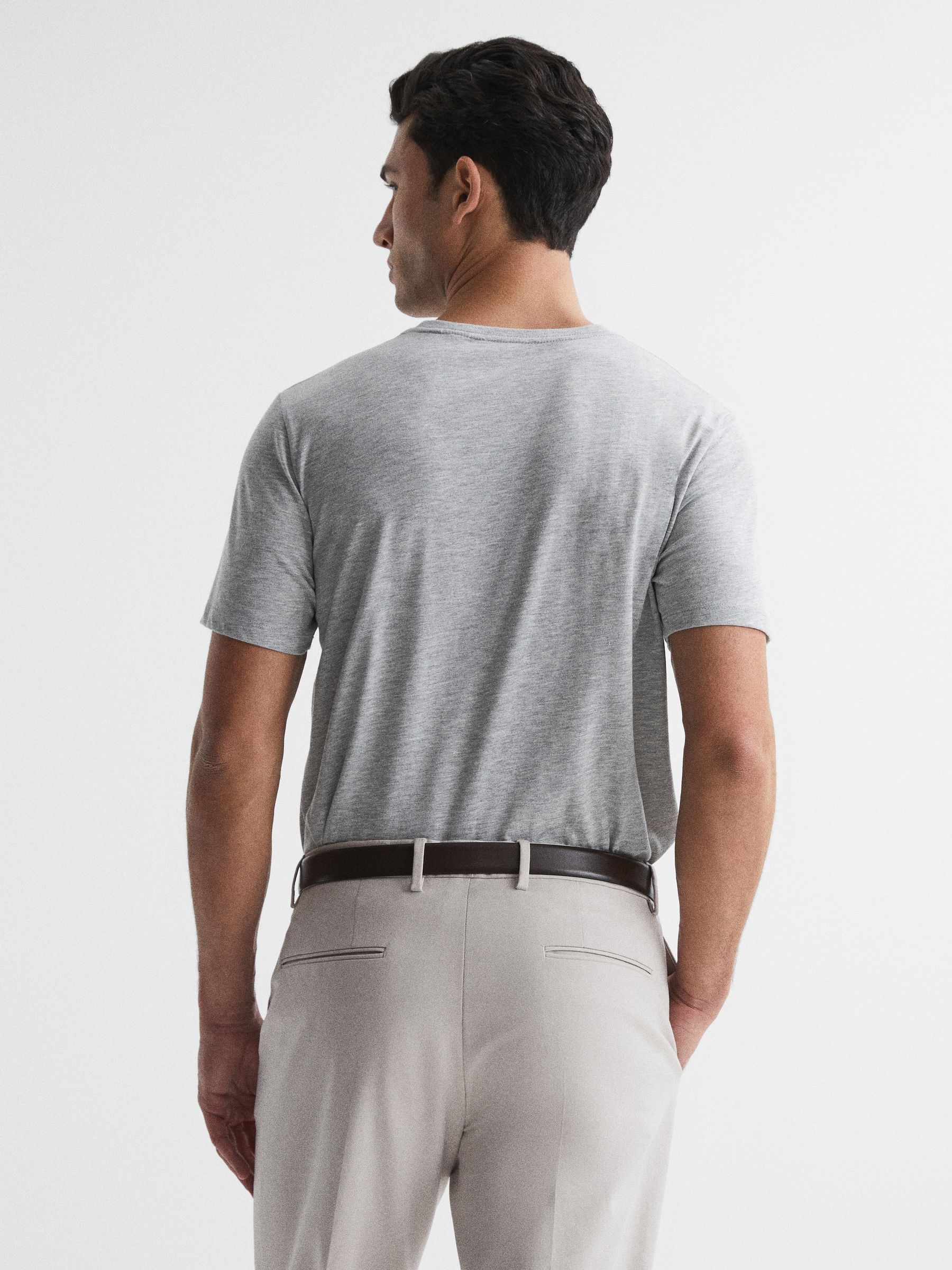 Three Pack of Crew Neck T-Shirts in Multi - Image 5 of 7
