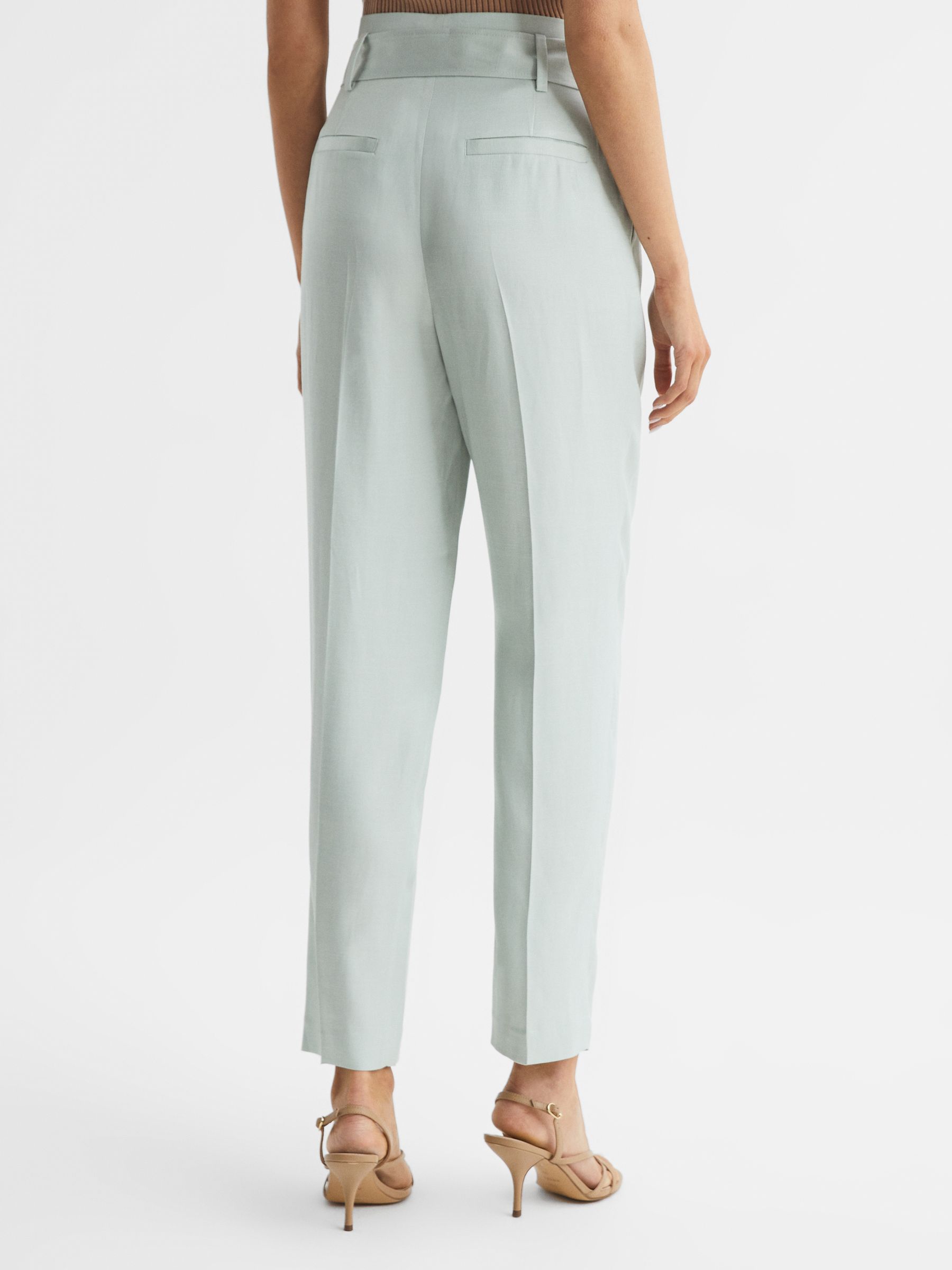 Tapered High Rise Trousers in Mint - Image 5 of 5
