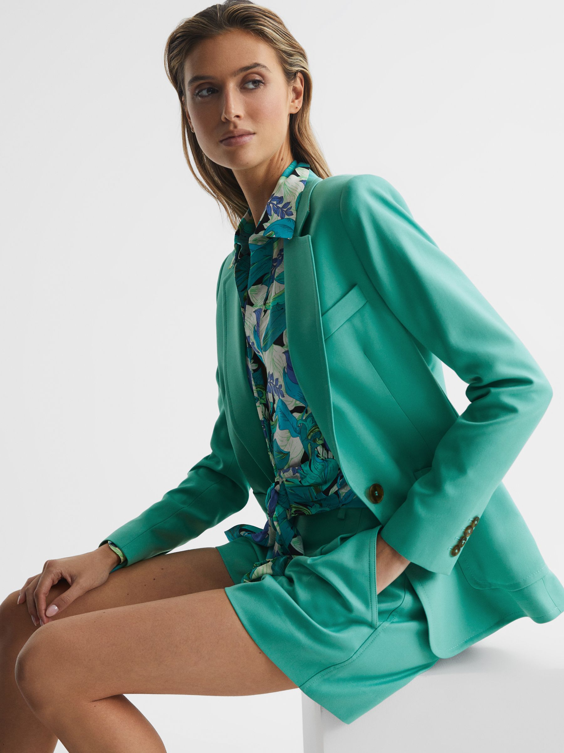 Tailored Shorts in Green - Image 7 of 7