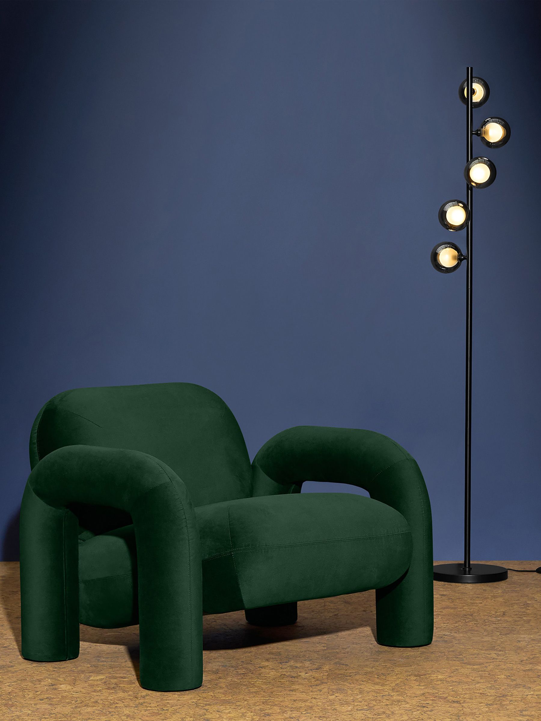 Masako Floor Lamp in Smoke Grey - Image 1 of 4