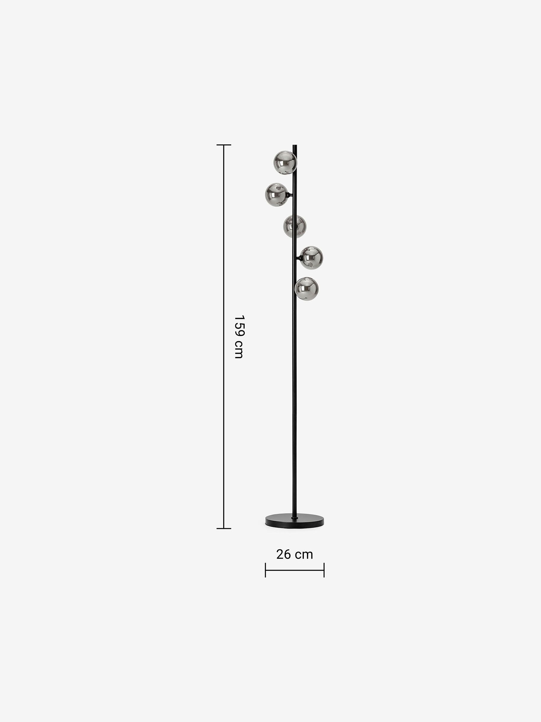 Masako Floor Lamp in Smoke Grey - Image 4 of 4