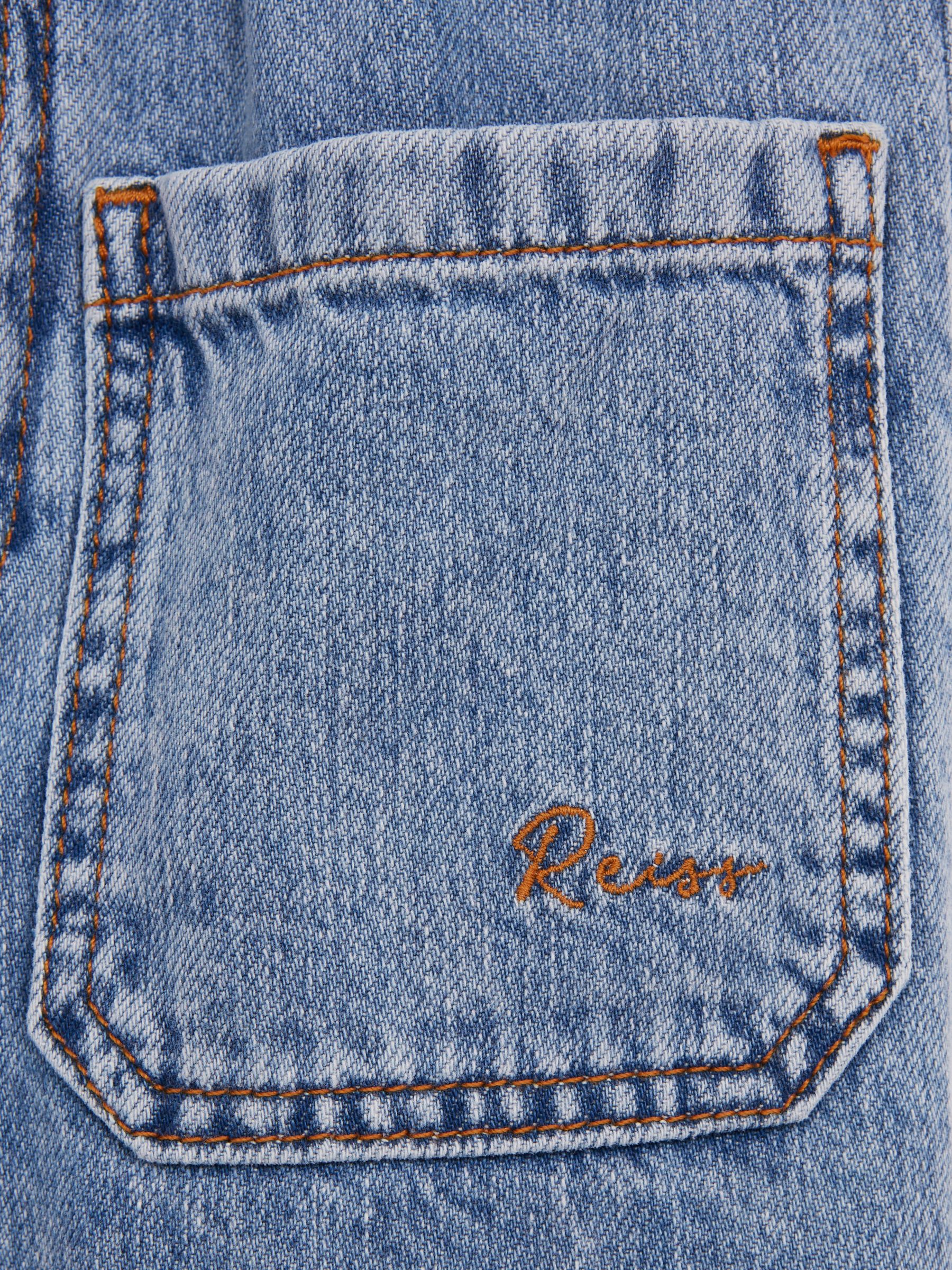 9-13 yrs High Rise Elasticated Jeans in Blue - Image 4 of 6