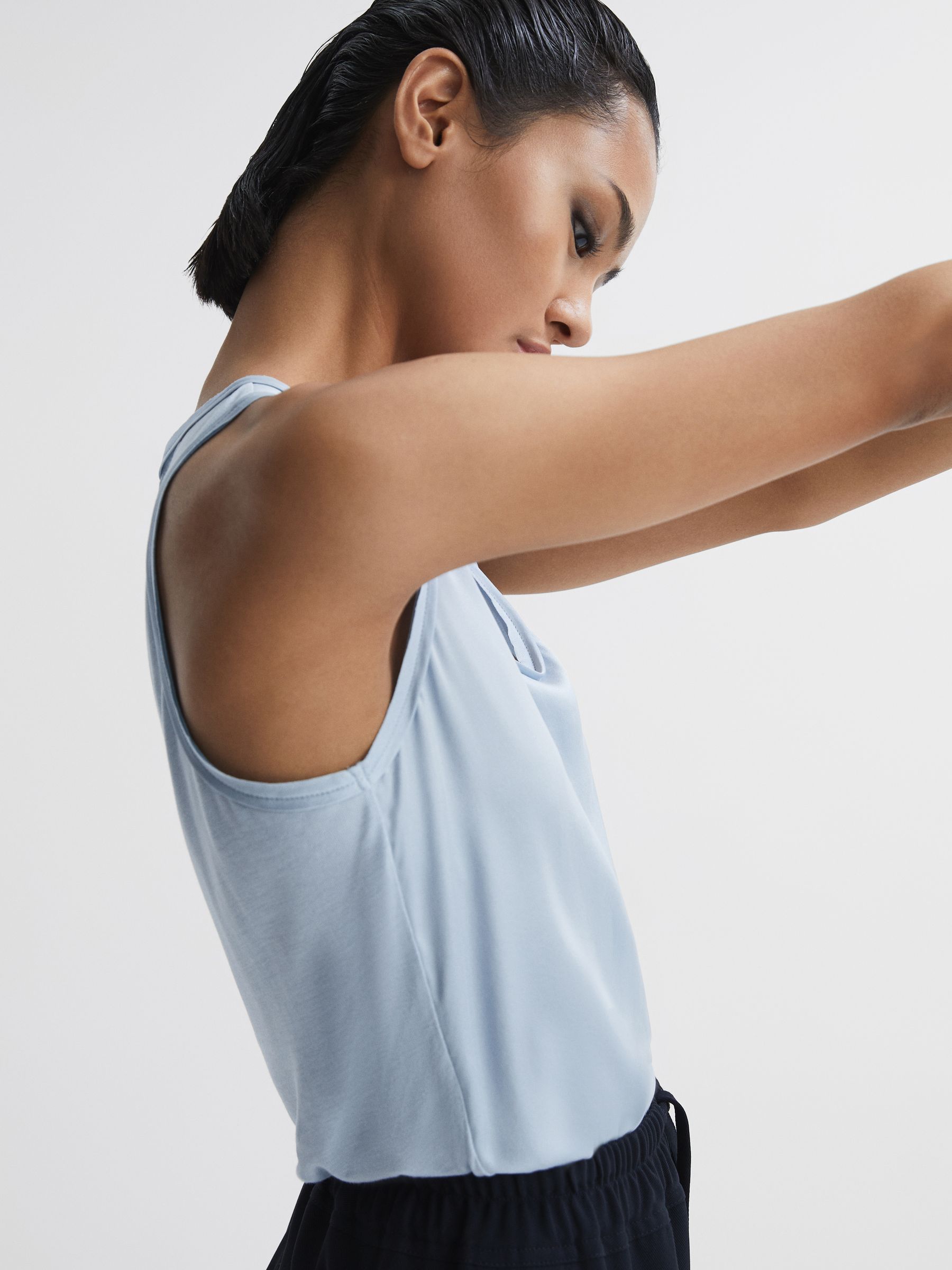 Silk Front Vest in Blue - Image 4 of 6