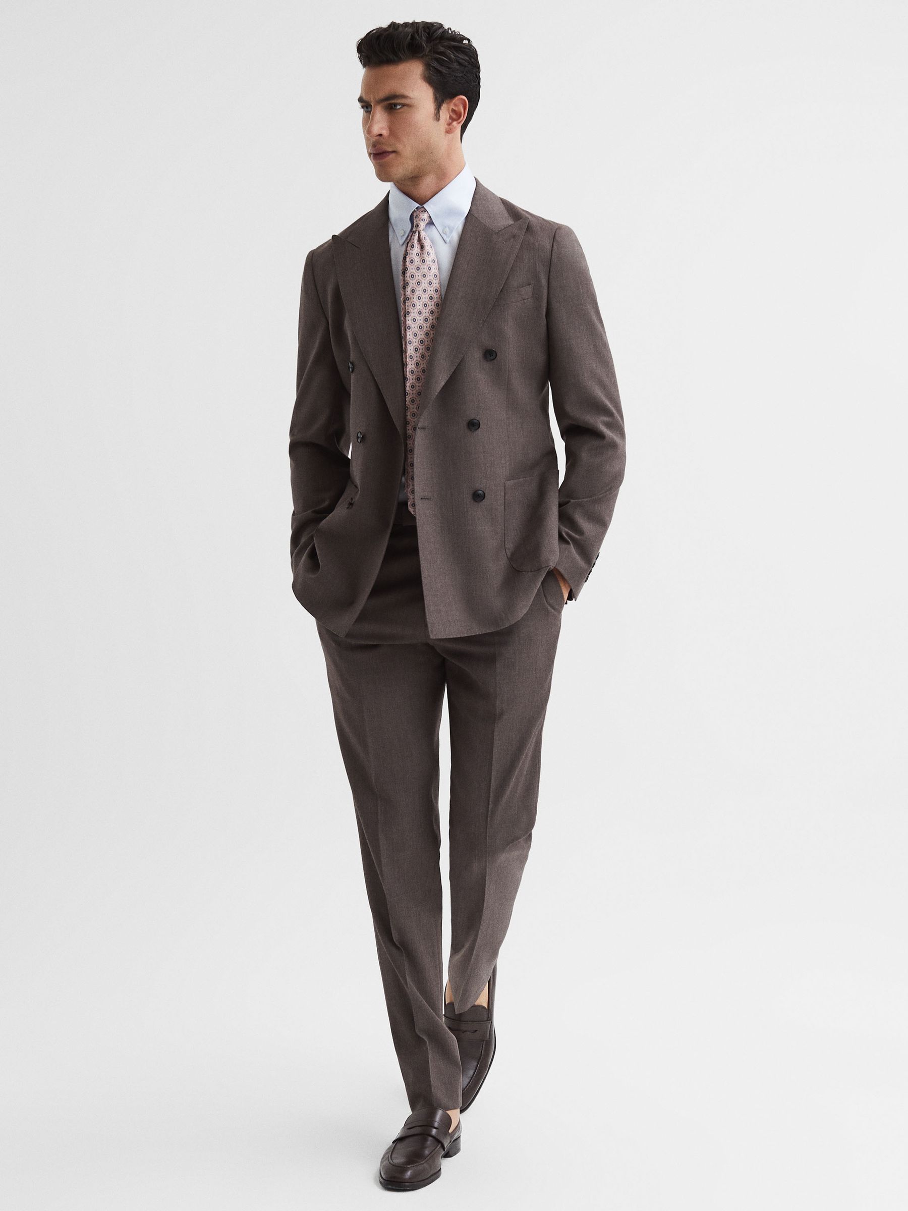 Slim Fit Cotton Button-Down Shirt in Soft Blue - Image 7 of 7