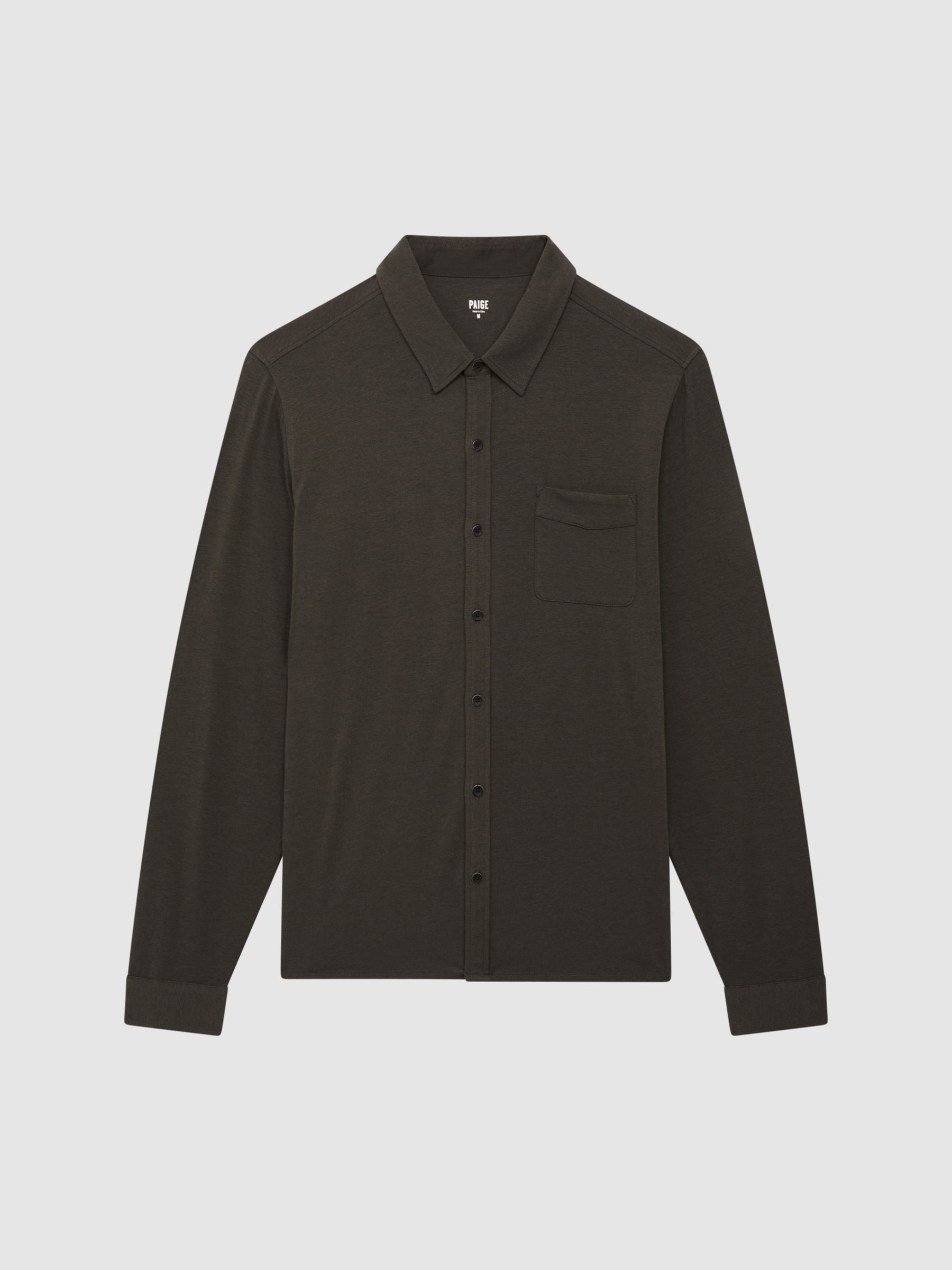 Paige Cotton Jersey Shirt in Iron Gate - Image 2 of 6 Paige Cotton Jersey Shirt in Iron Gate - Image 2 of 6