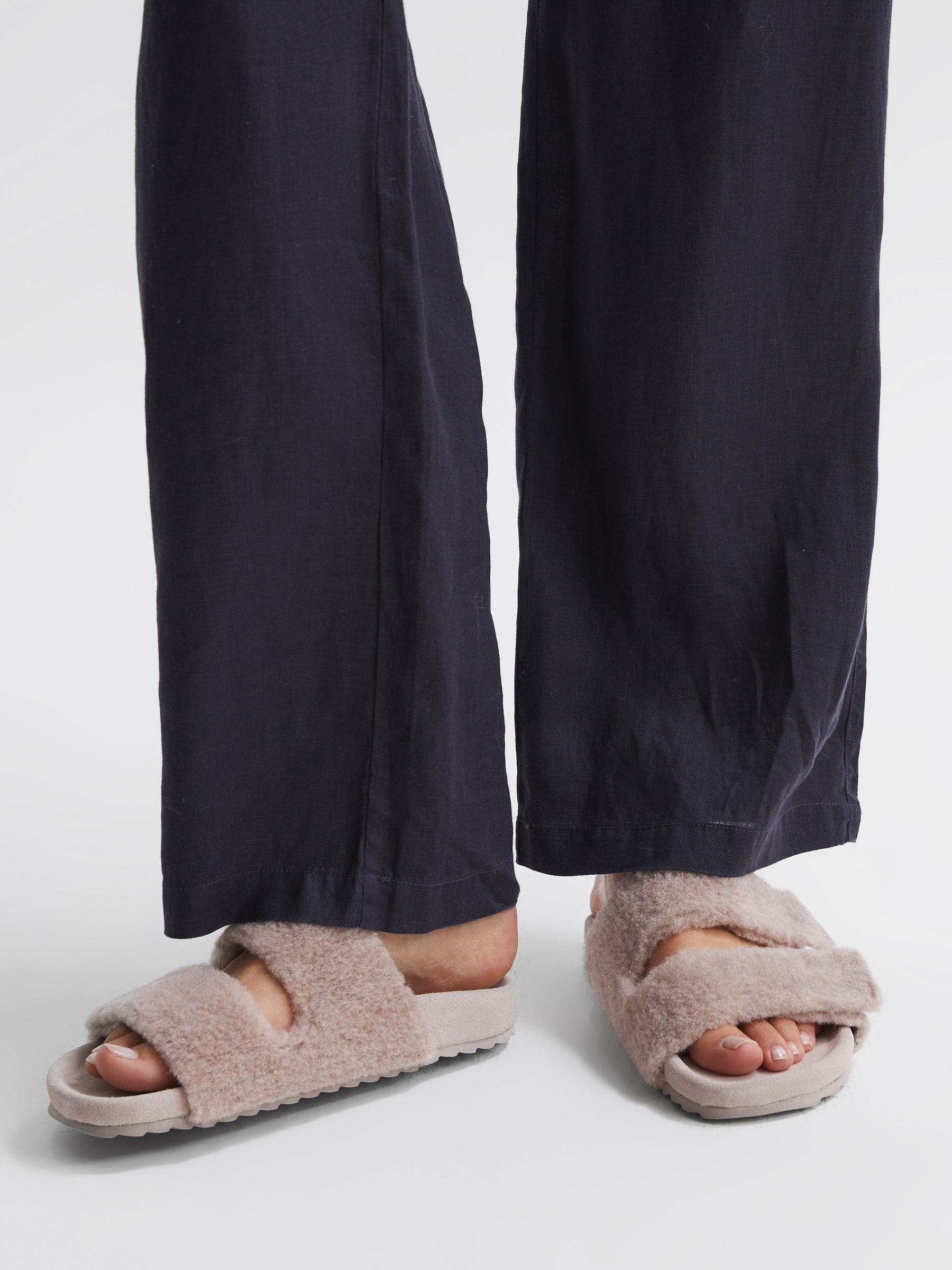 Wool Sliders in Taupe - Image 2 of 5