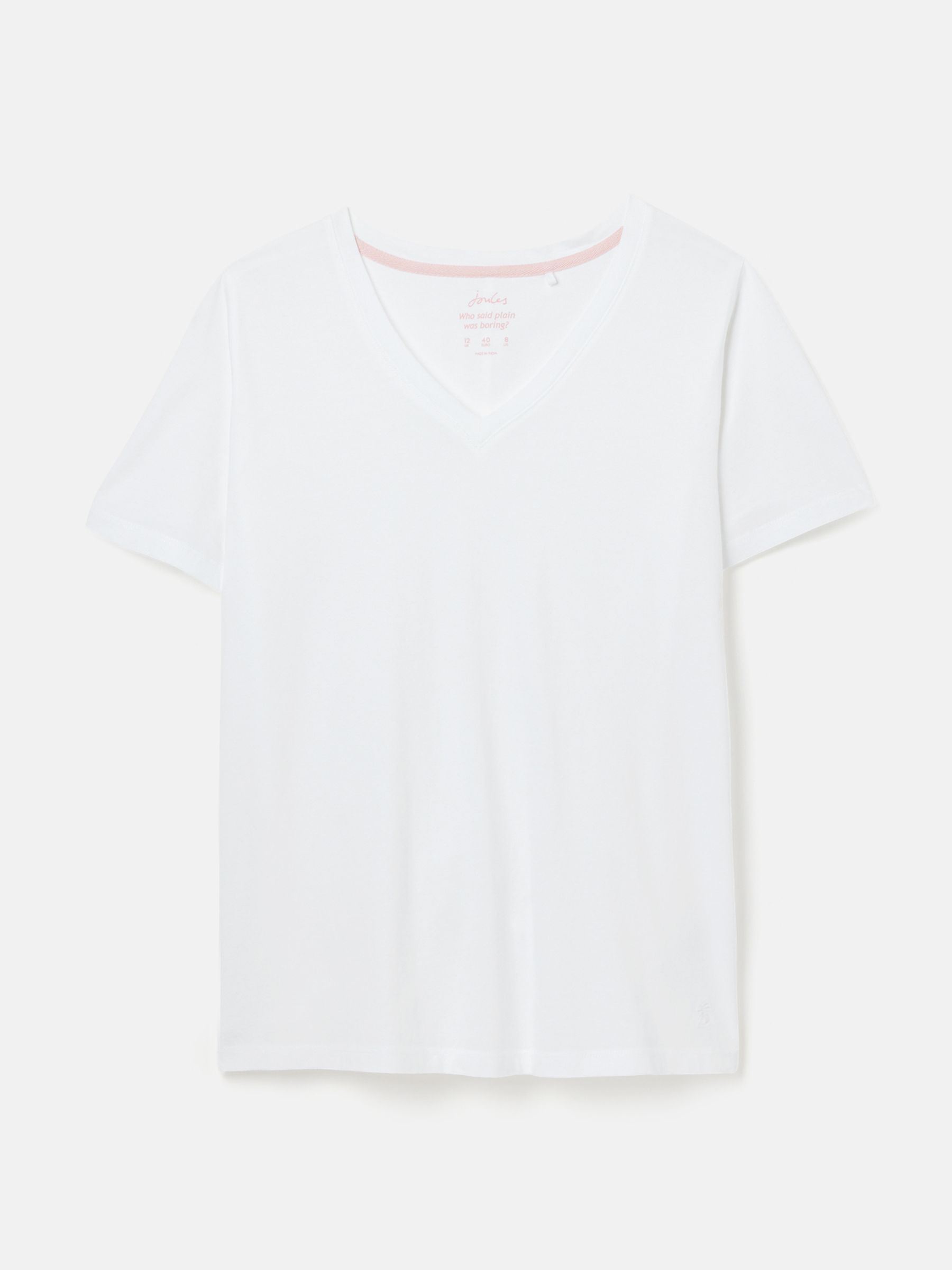 Emily White V Neck T-shirt - Image 1 of 1