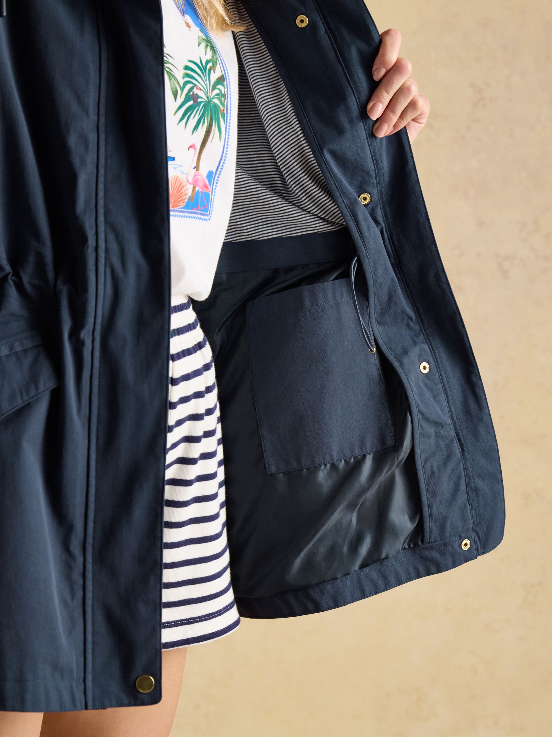 Portwell Navy Blue Waterproof Raincoat With Hood - Image 3 of 14