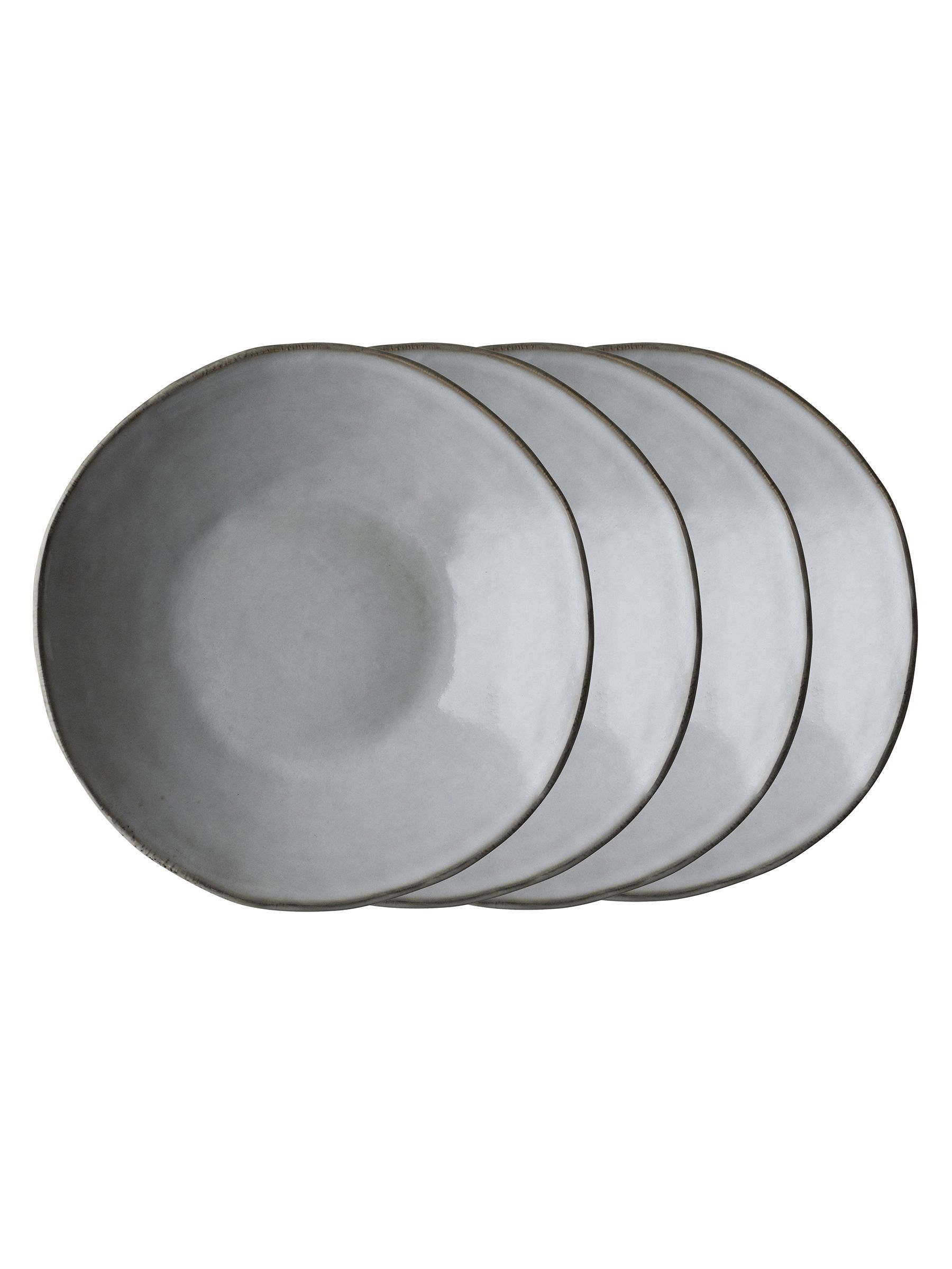 Dutch Rose Set of 4 Light Grey Pasta Bowls - Image 2 of 2