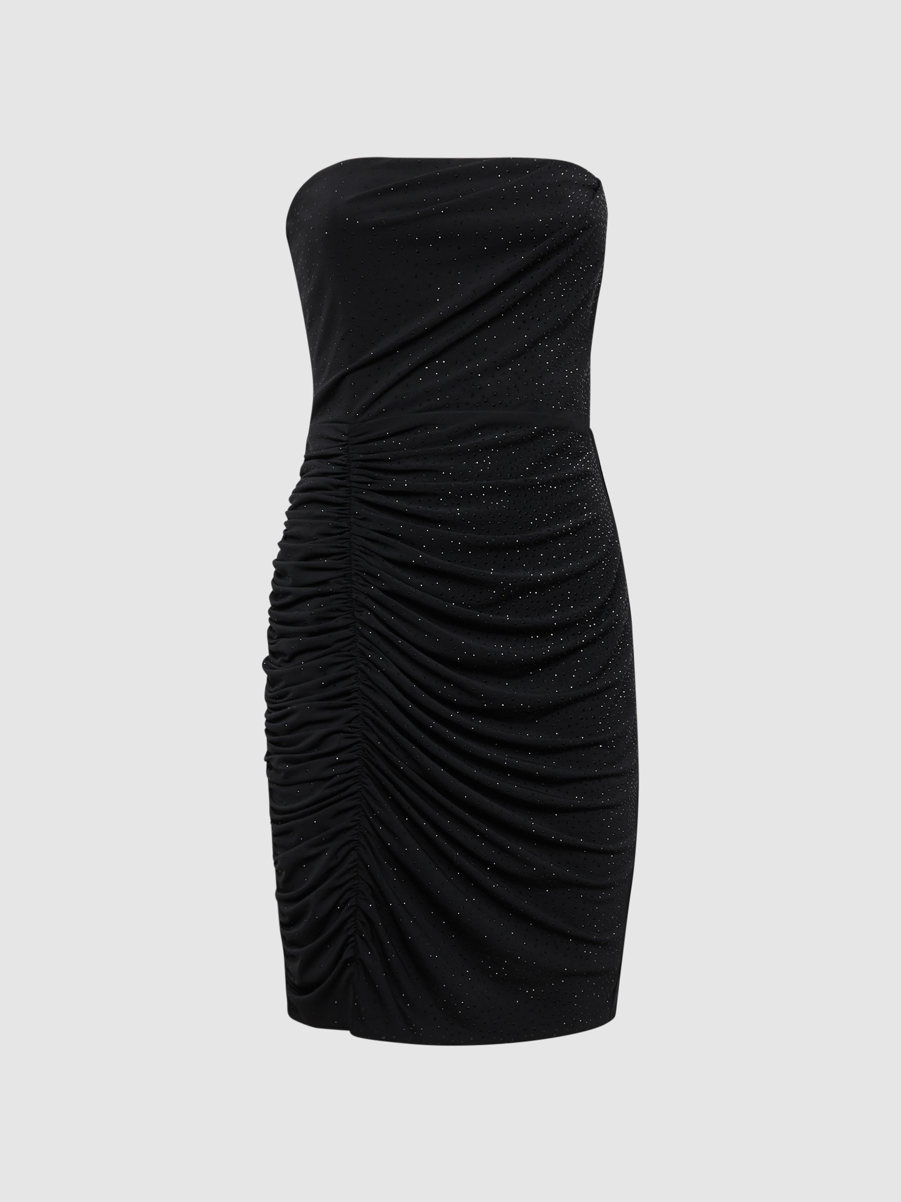 Halston Embellished Strapless Mini Dress in Black - Image 2 of 7