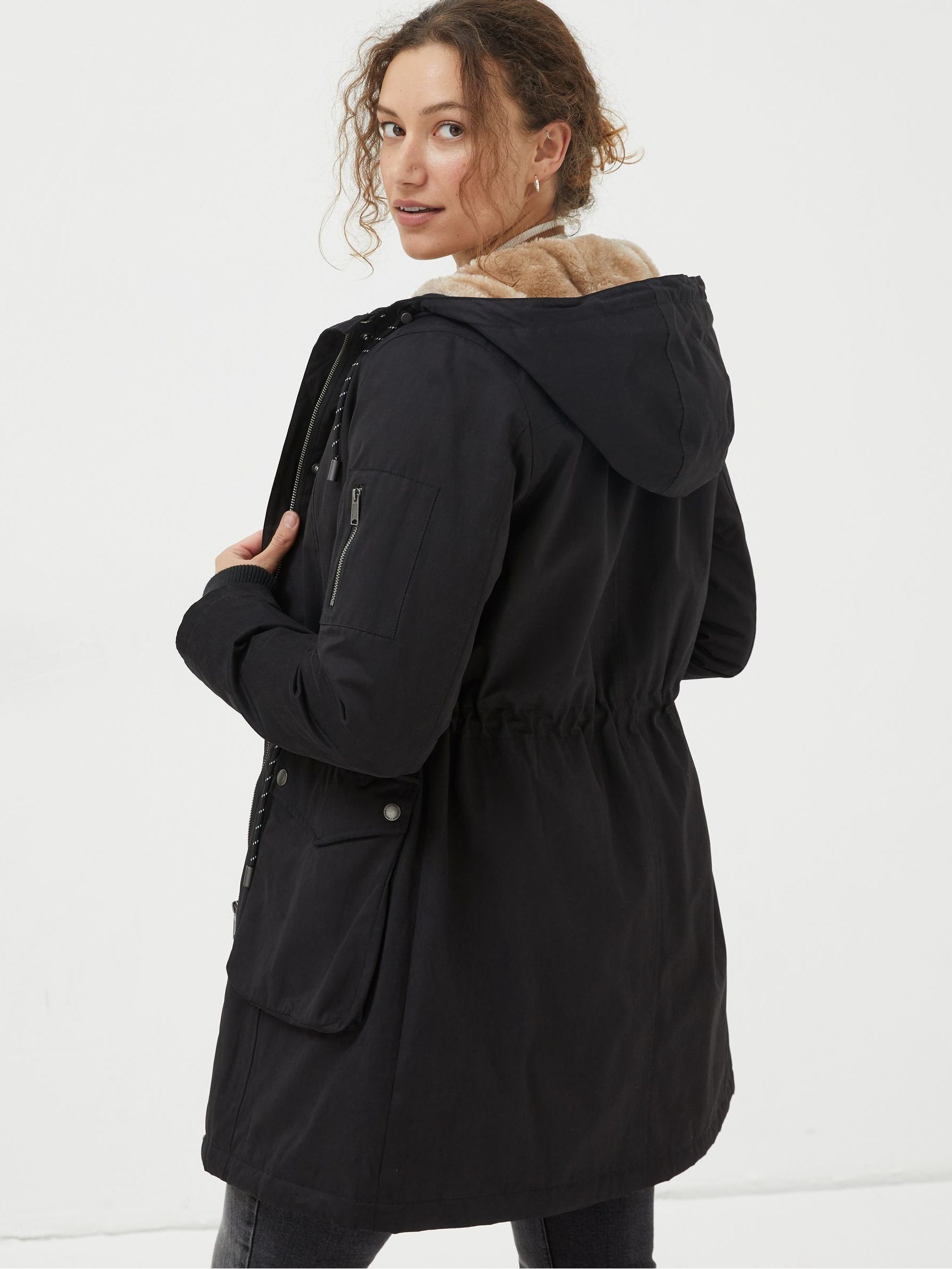 Black Maya Parka Coat - Image 2 of 5