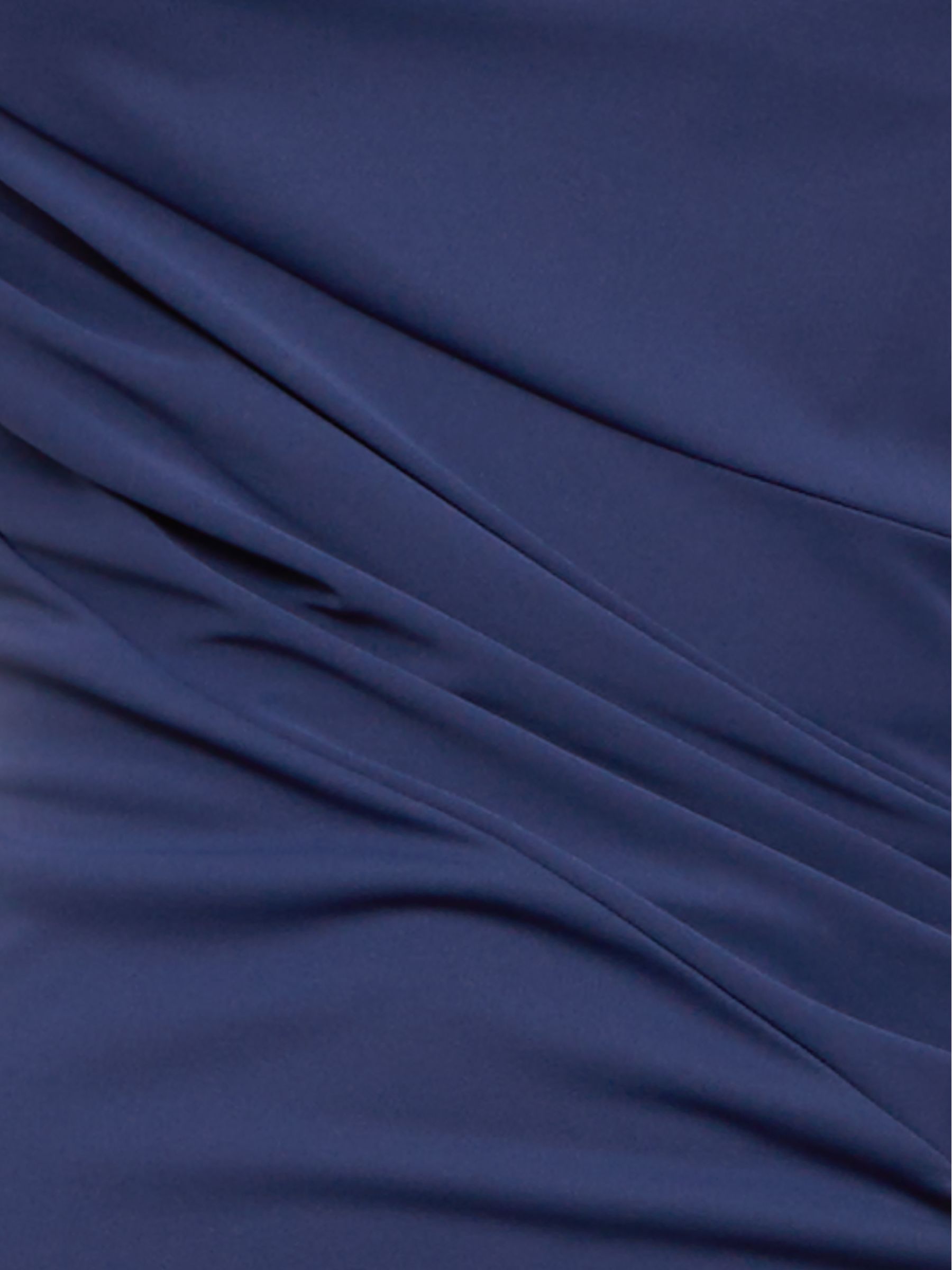 Halston Halter Neck Fitted Maxi Dress in Dark Blue - Image 7 of 7