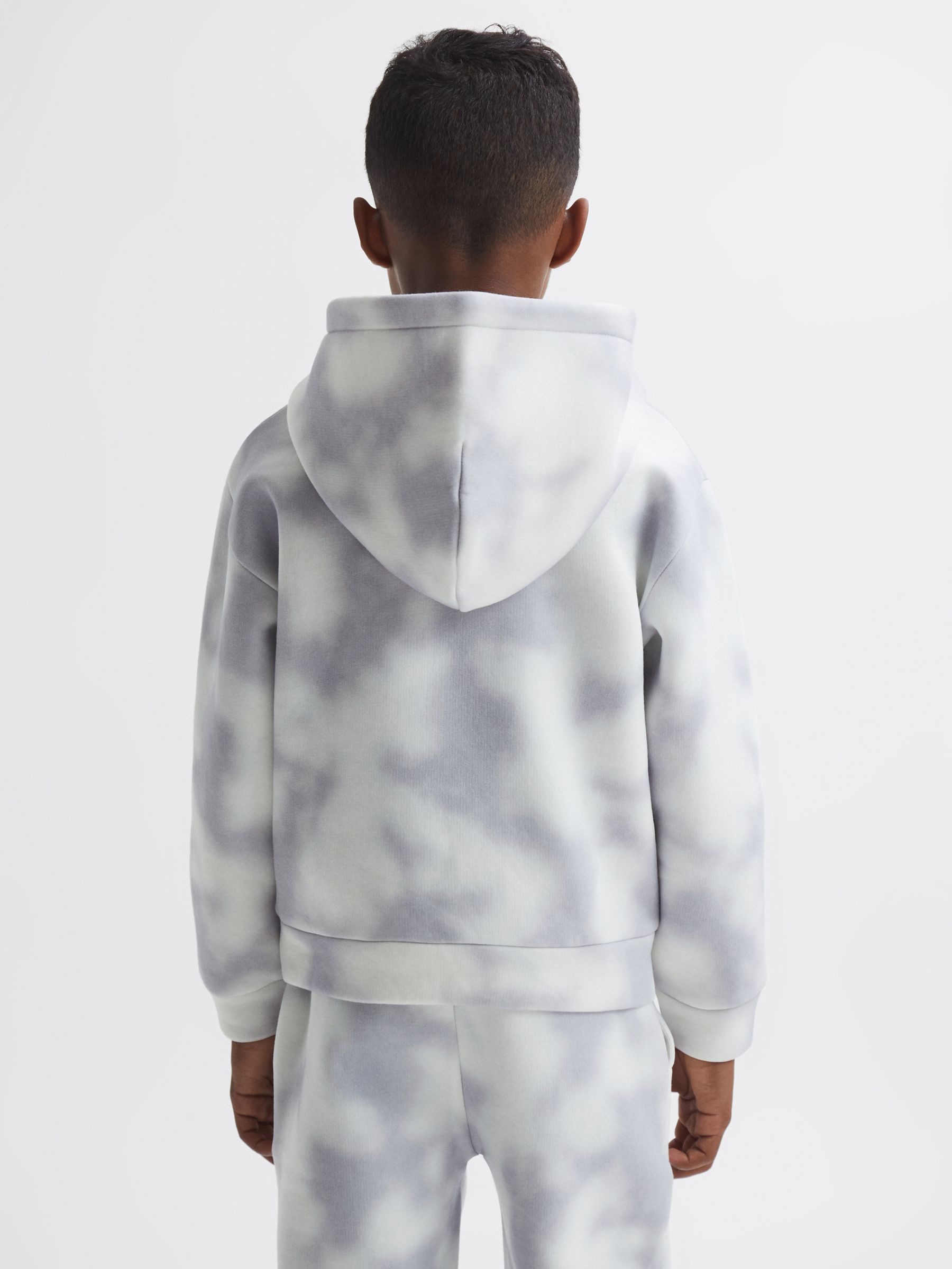9-12 yrs Cotton Tie Dye Hoodie in Blue - Image 5 of 6