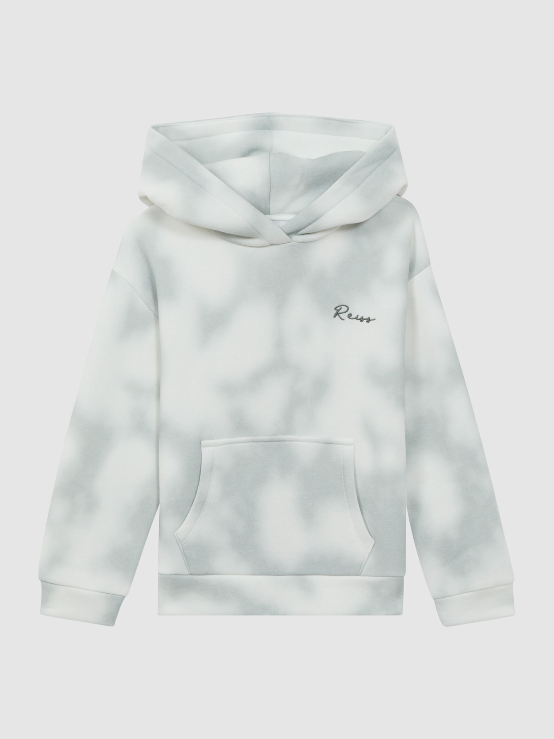 4-9 yrs Cotton Tie Dye Hoodie in Sage - Image 2 of 7