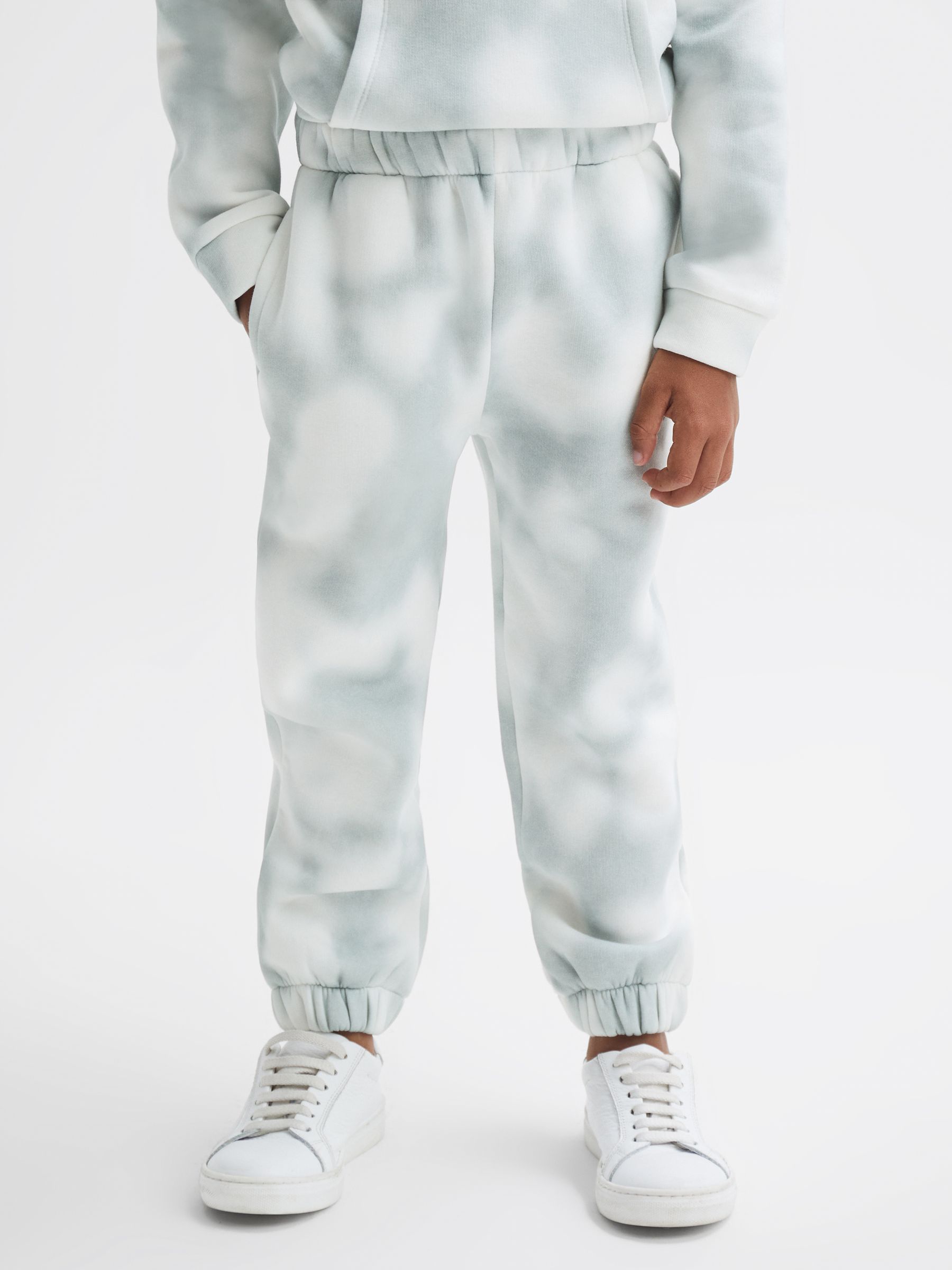 Senior Cotton Tie Dye Joggers in Sage - Image 1 of 6