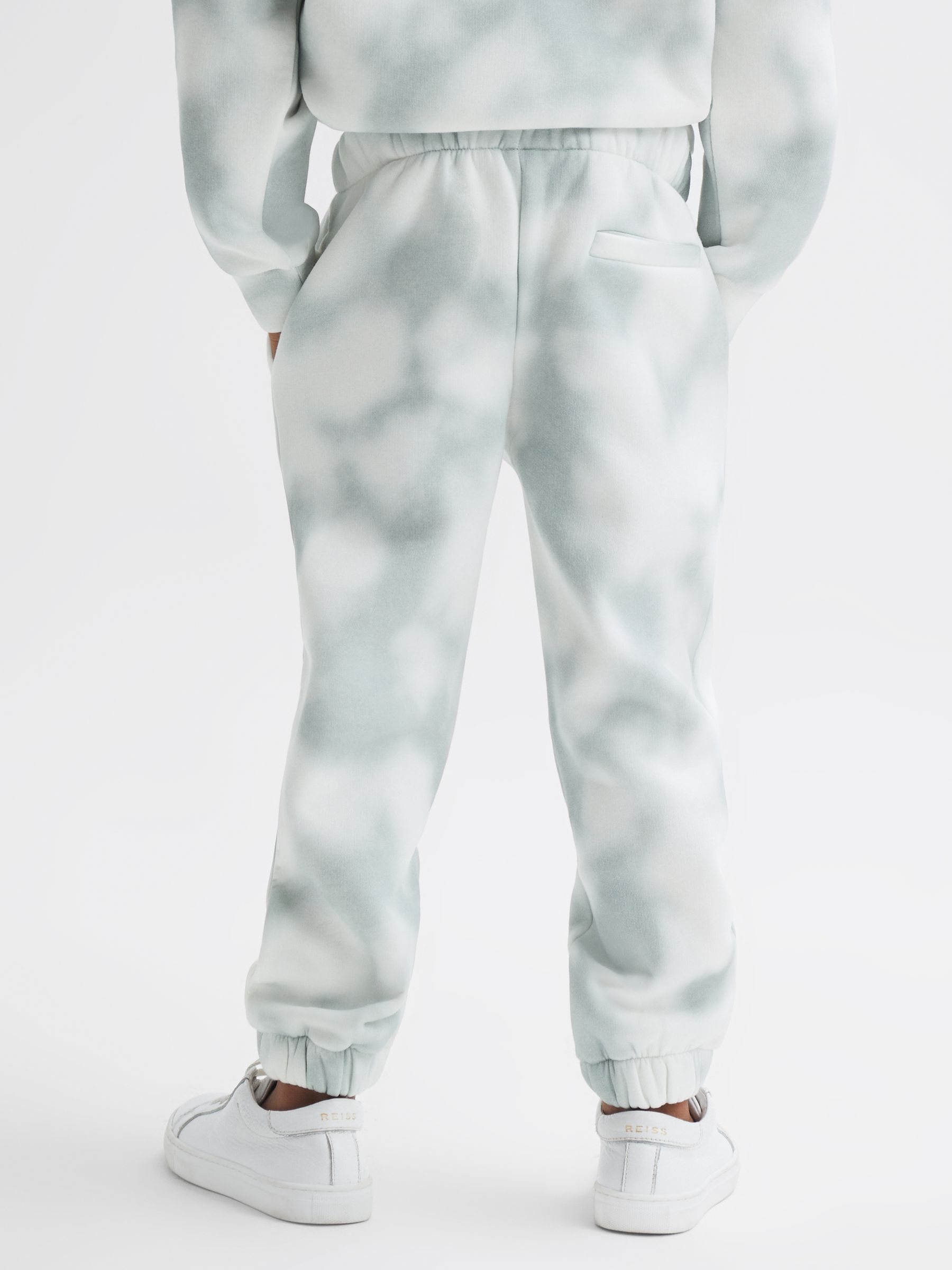 Senior Cotton Tie Dye Joggers in Sage - Image 5 of 6
