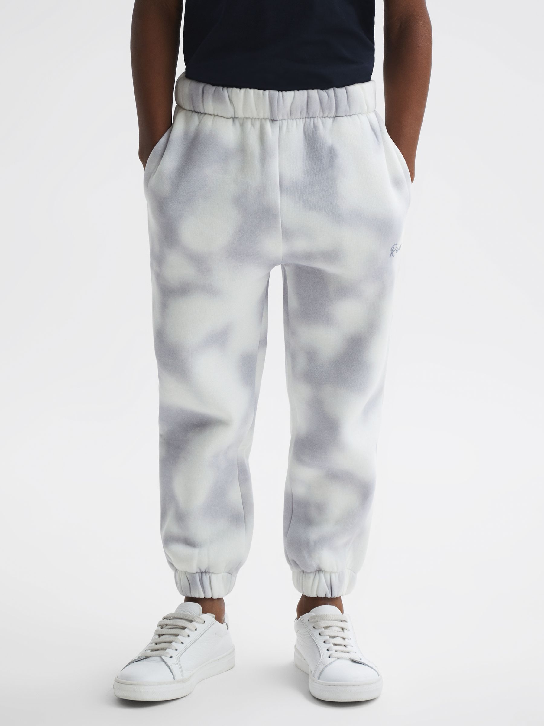 9-12 yrs Cotton Tie Dye Joggers in Blue - Image 3 of 6