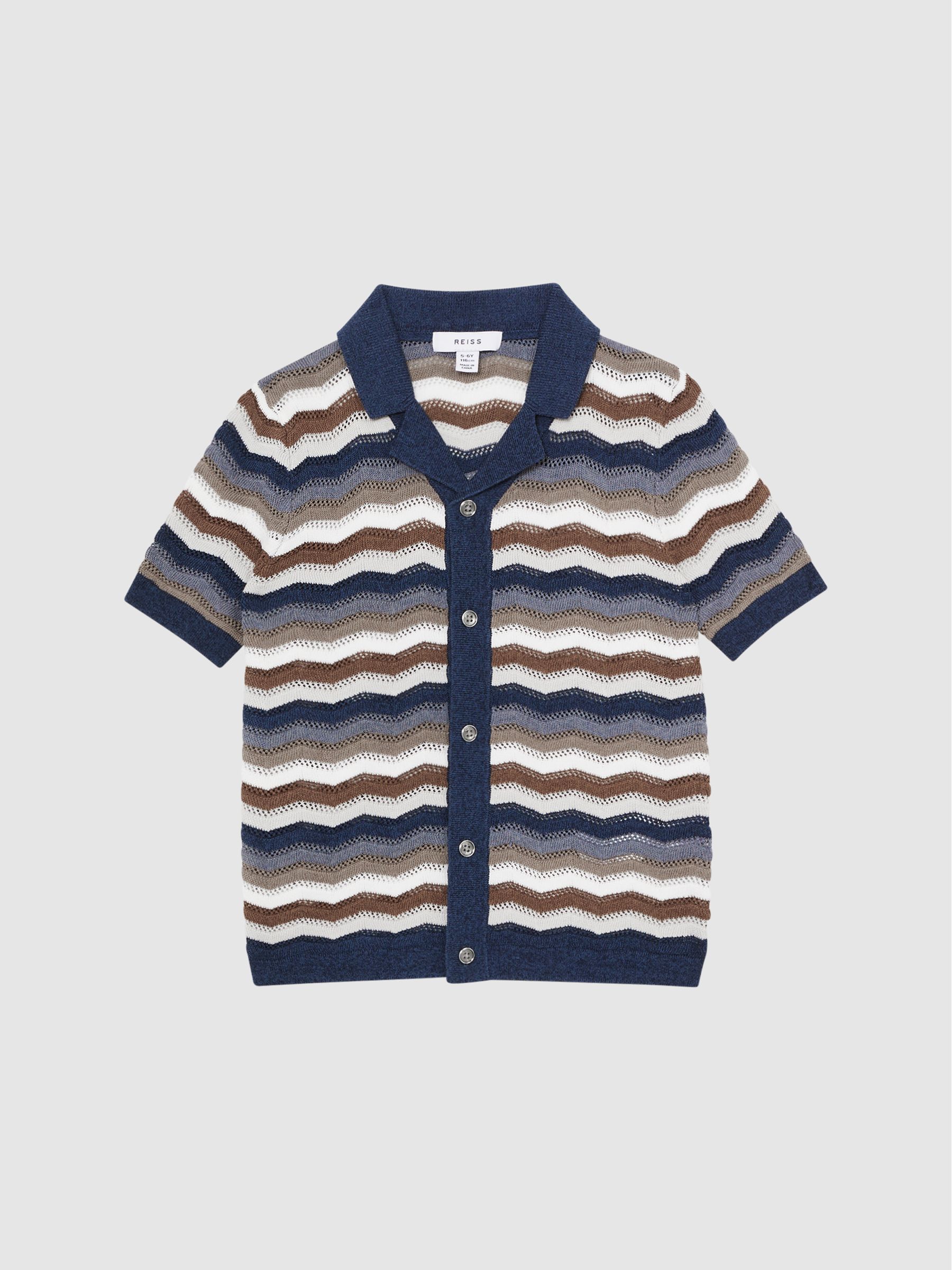 9-12 yrs Cuban Collar Printed Shirt in Multi - Image 2 of 6