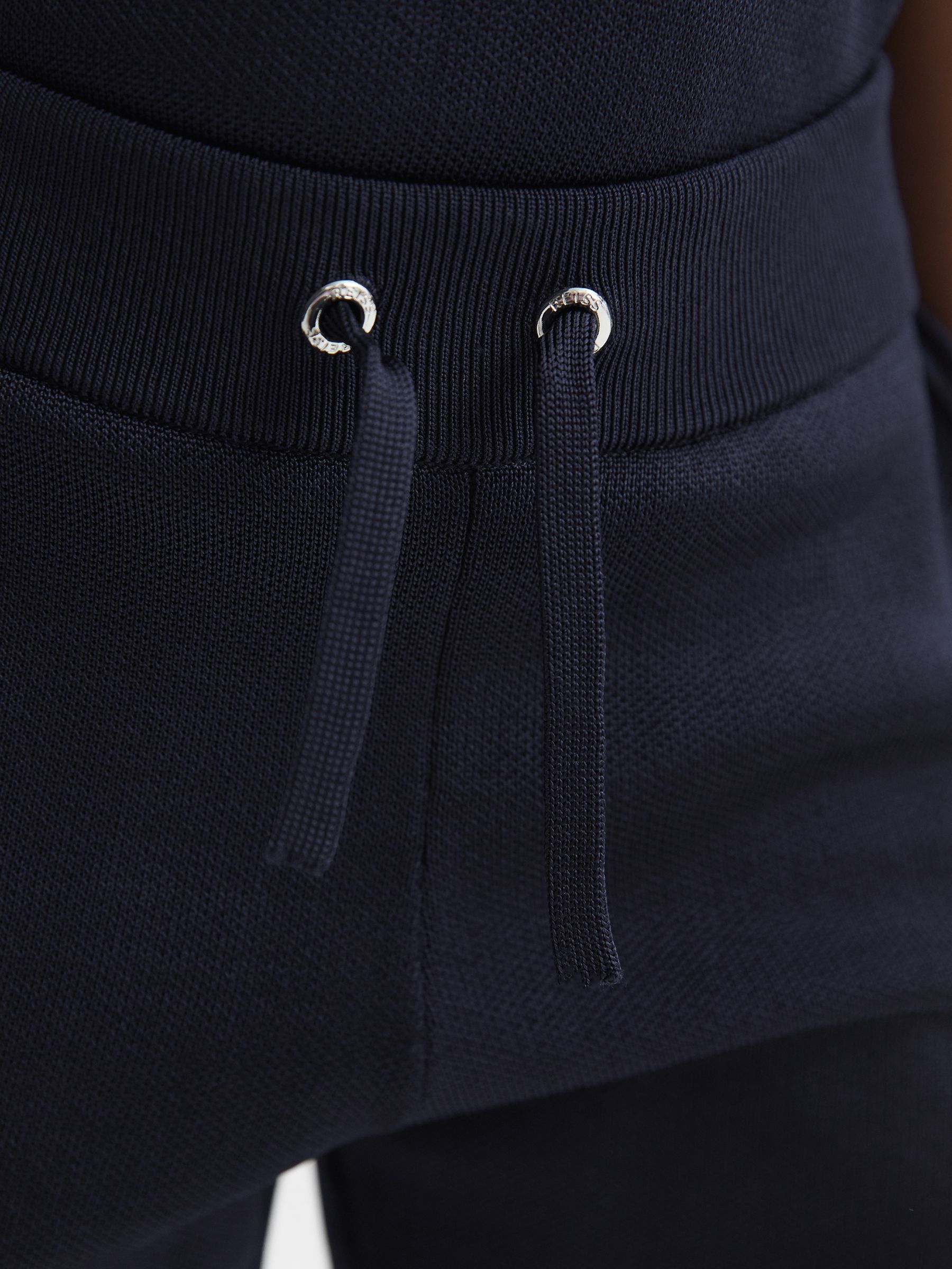 Junior Side Stripe Drawstring Shorts in Navy - Image 4 of 7