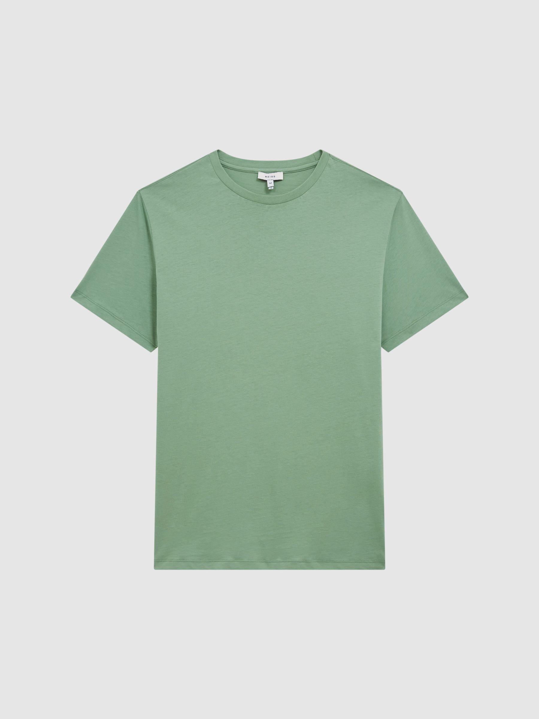 Crew Neck T-Shirt in Frosty Green - Image 2 of 7